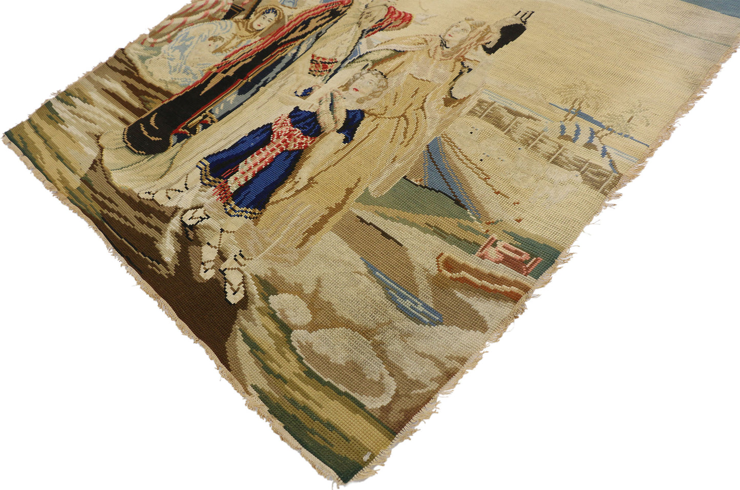 3 x 3 Antique Needlepoint Tapestry 72874