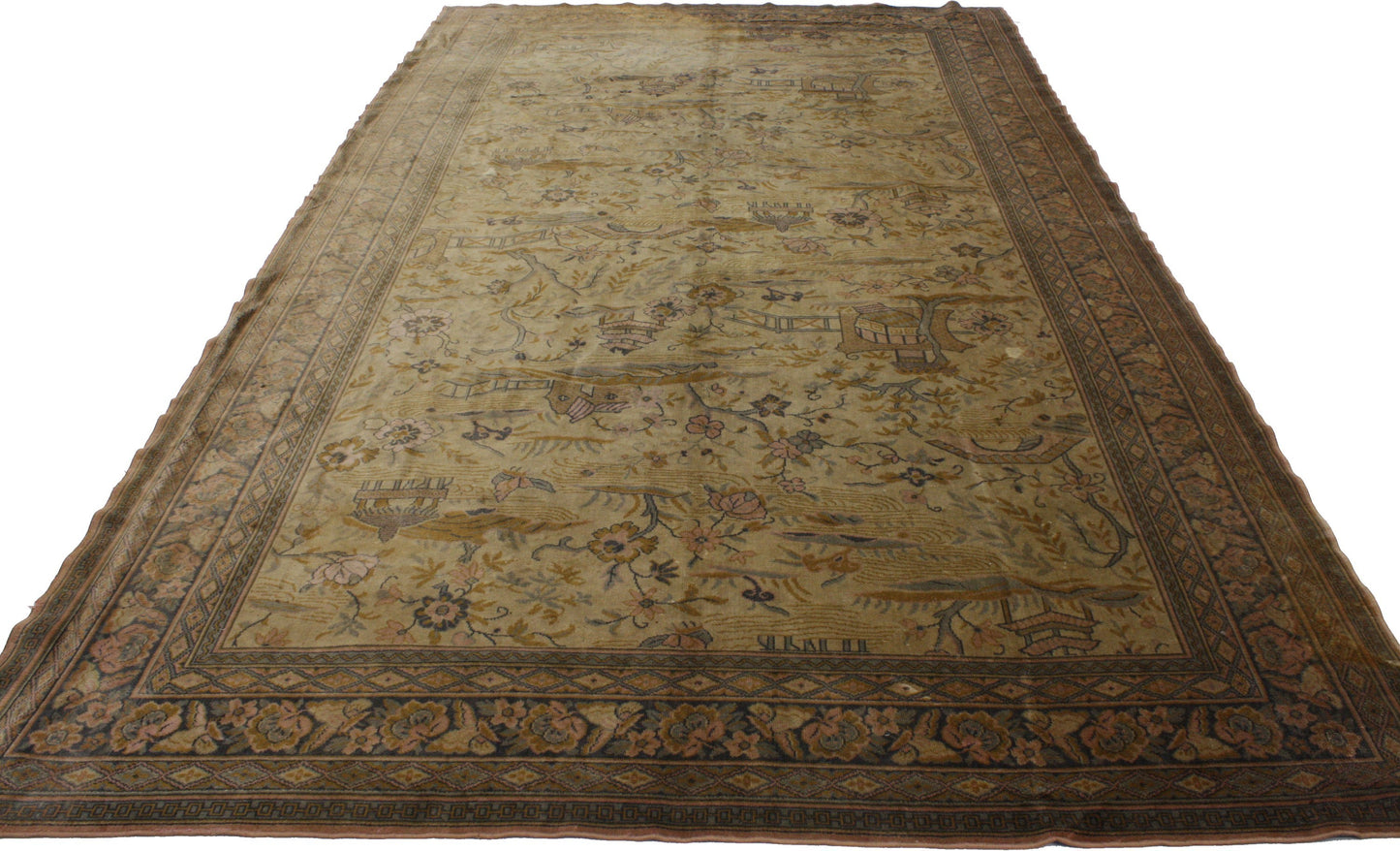 5 x 8 Antique Machine-Made European Rug 72897