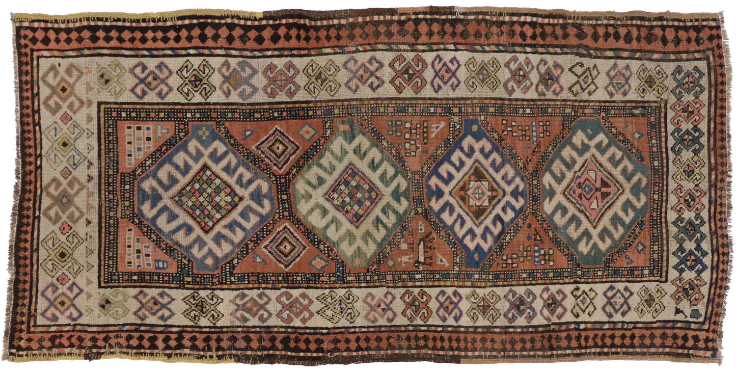 4 x 8 Antique Kazak Rug 72985