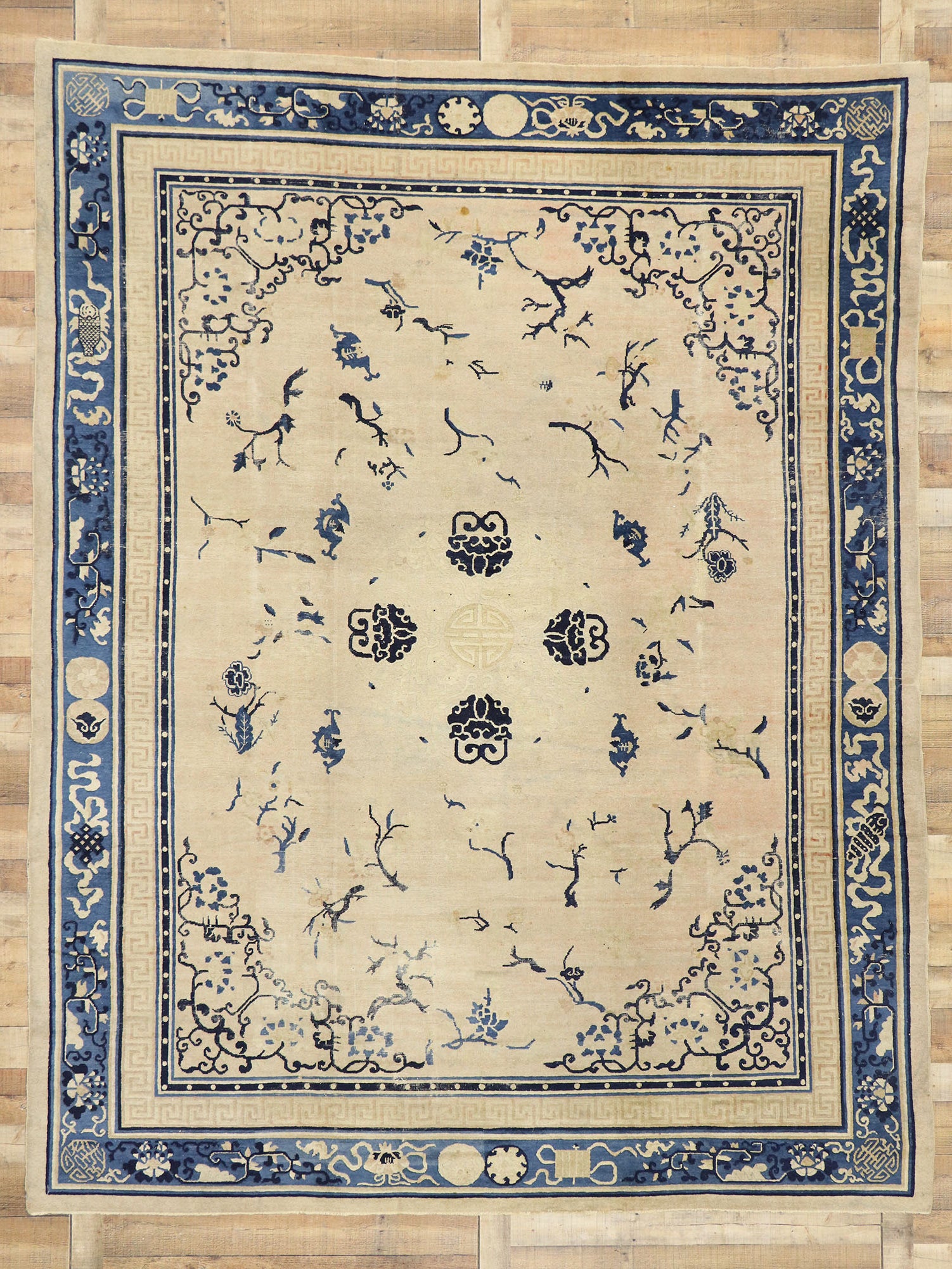 9 x 11 Antique Chinese Peking Rug 72991