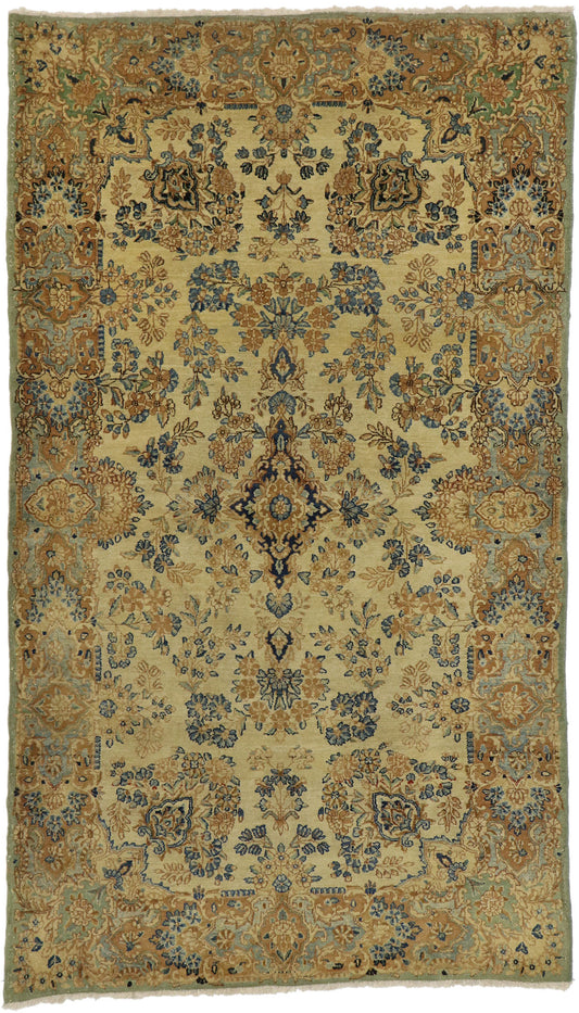 4 x 7 Vintage Persian Kerman Rug 72996