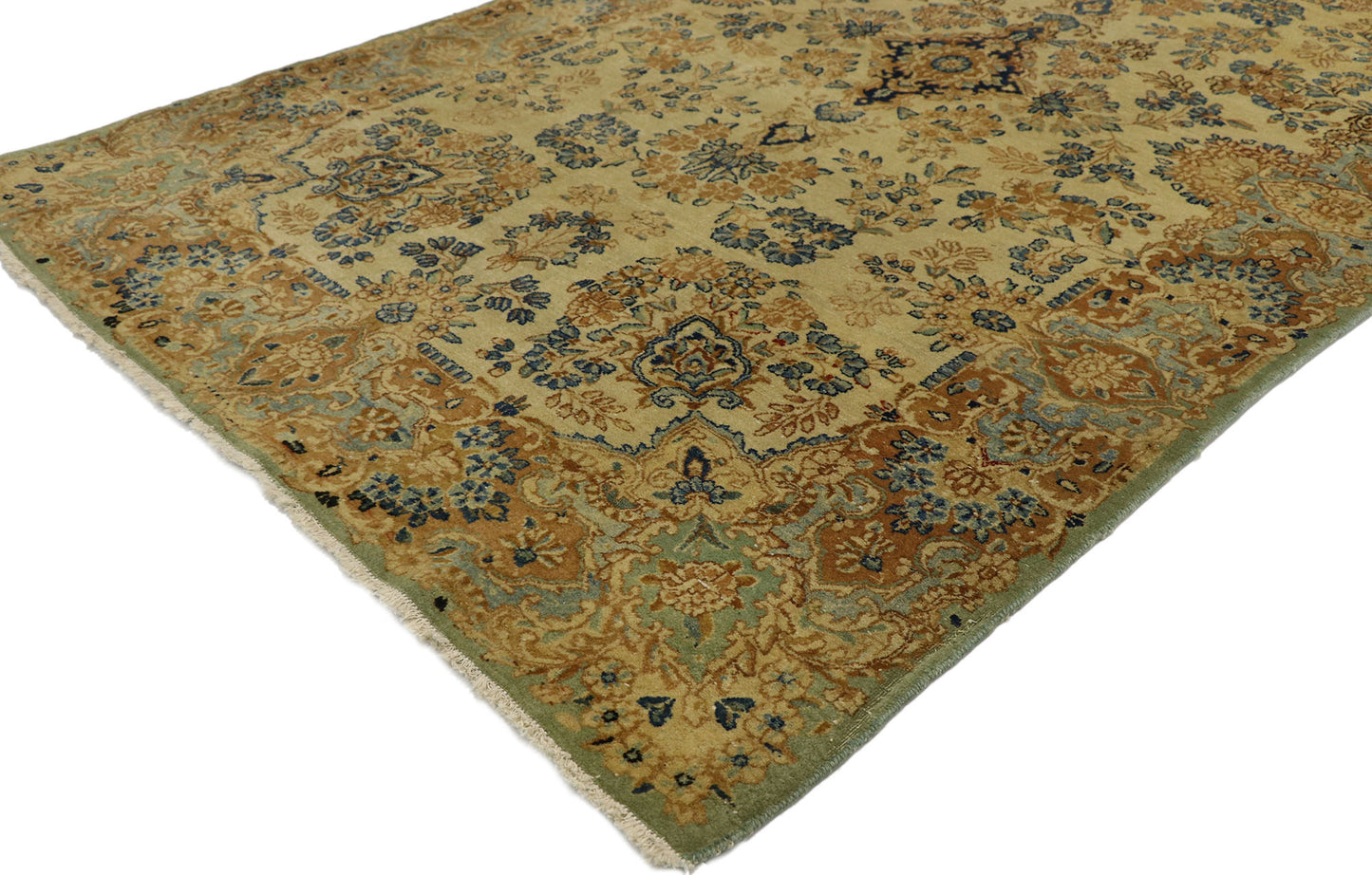 4 x 7 Vintage Persian Kerman Rug 72996