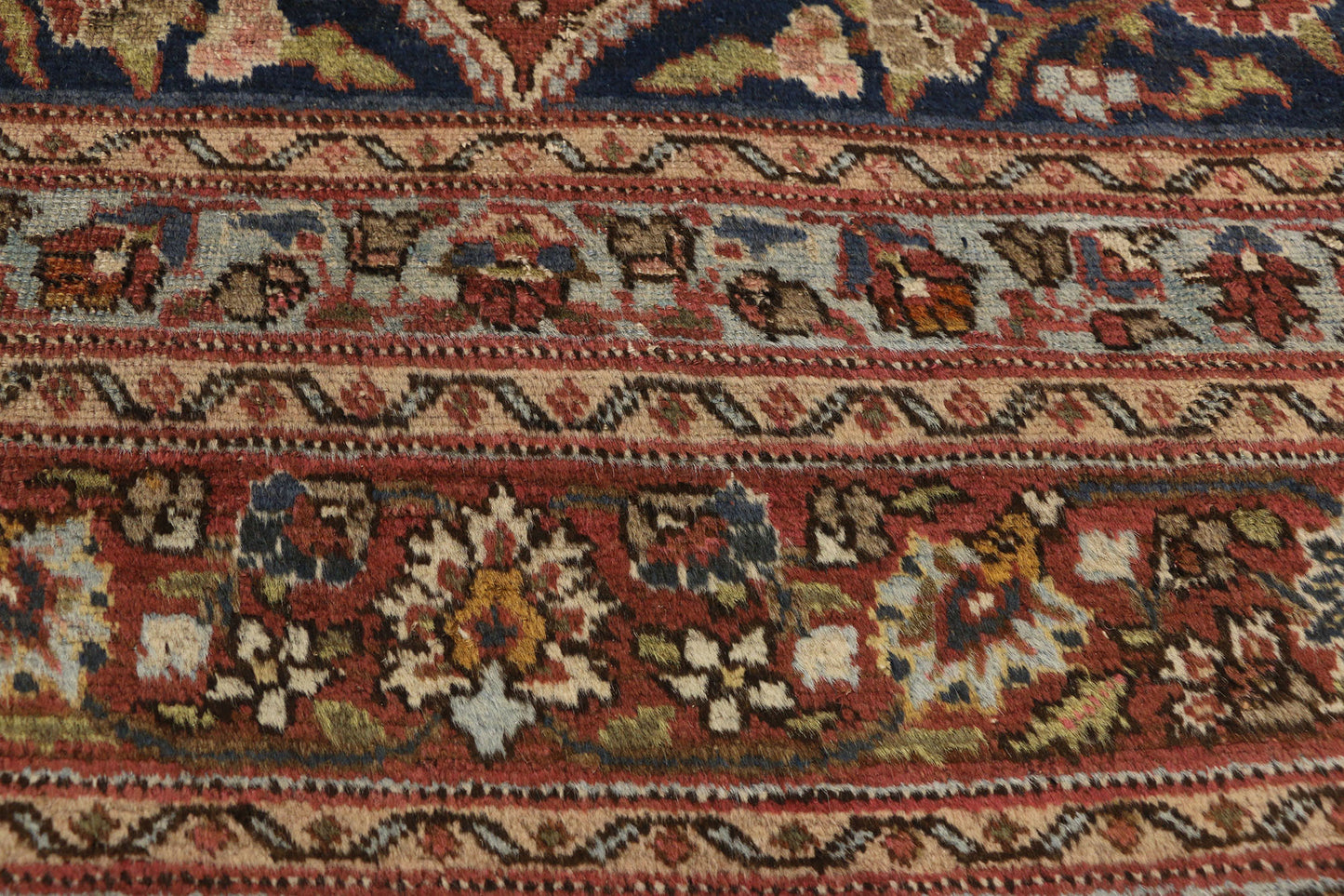 9 x 13 Antique Persian Tabriz Rug 73111