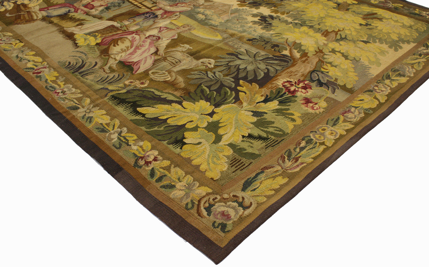 5 x 6 Antique French Pastoral Tapestry 73139