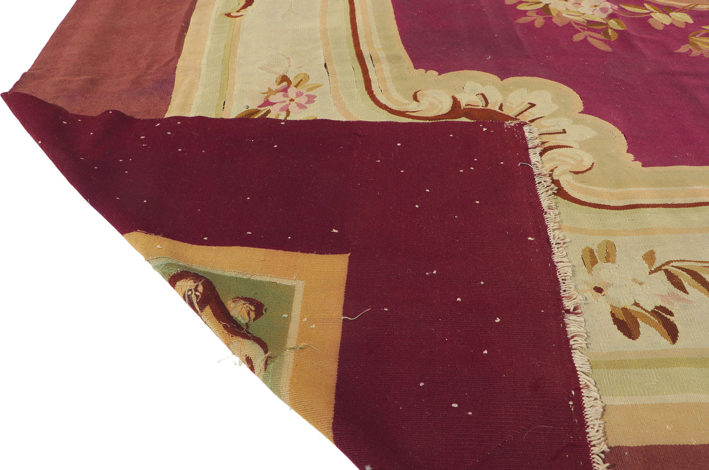 9 x 11 Antique French Aubusson Rug 73151