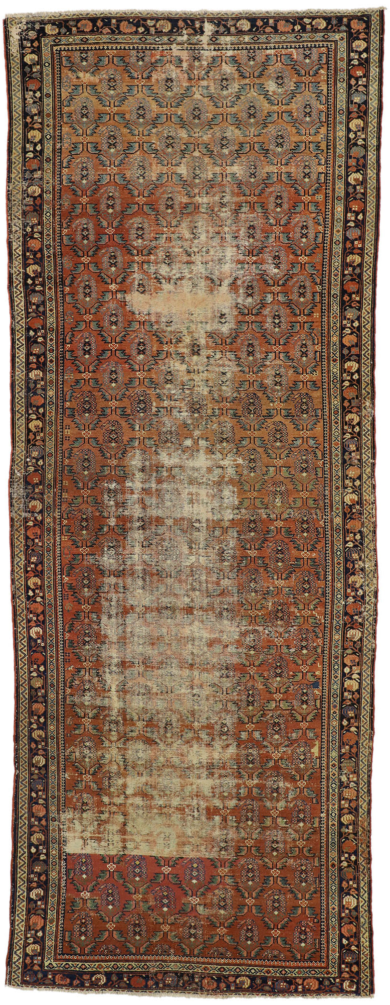 6 x 16 Antique Persian Hamadan Rug 73169