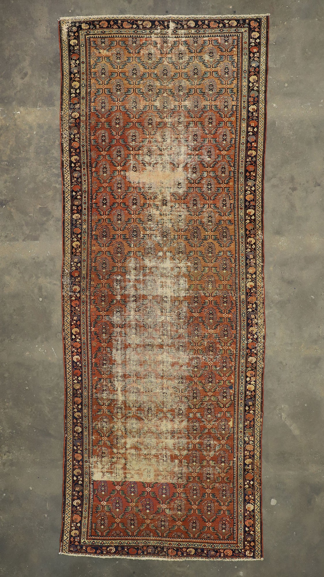 6 x 16 Antique Persian Hamadan Rug 73169