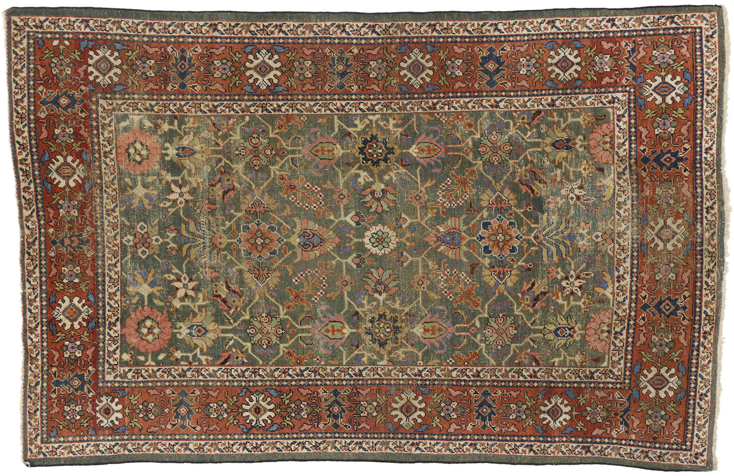 7 x 11 Antique Persian Sultanabad Rug 73173