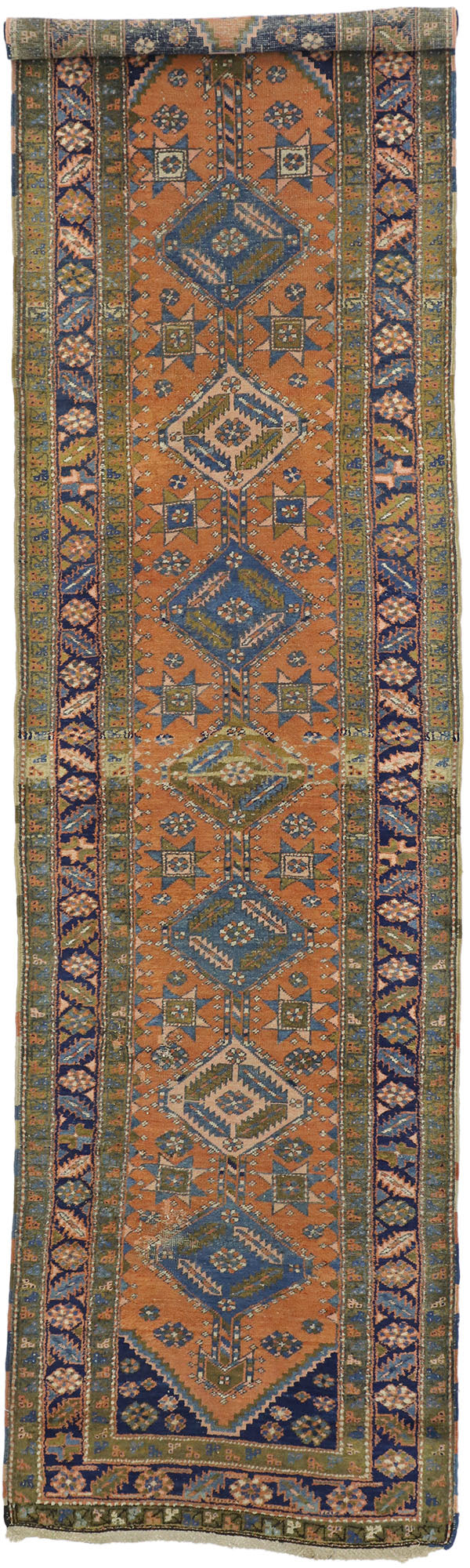 3 x 12 Antique Persian Heriz Rug 73197