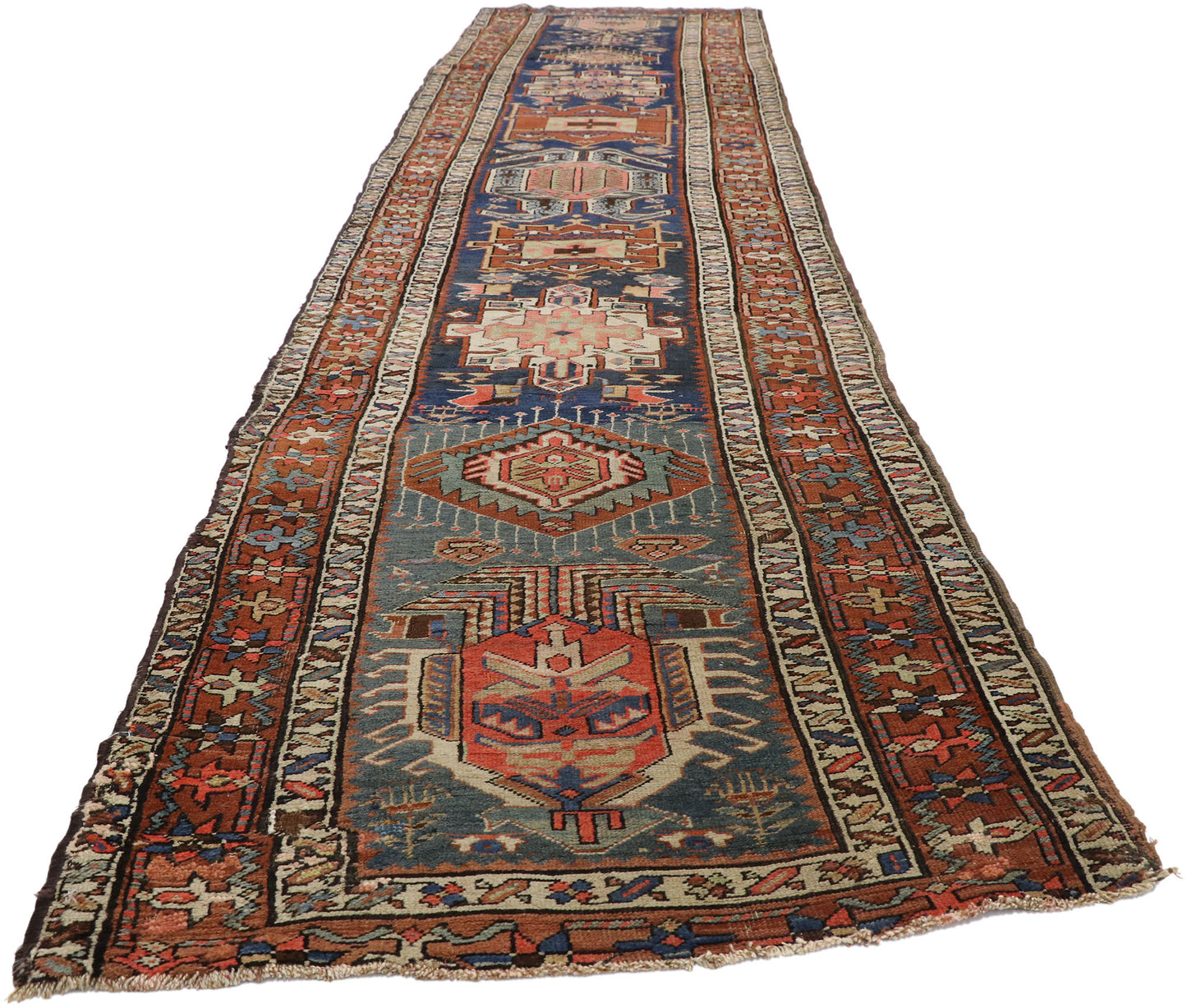 3 x 13 Antique Caucasian Kazak Runner 73247