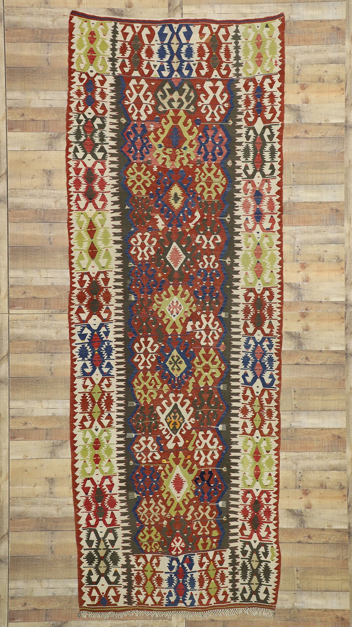 5 x 13 Antique Caucasian Tribal Kilim Rug 73271