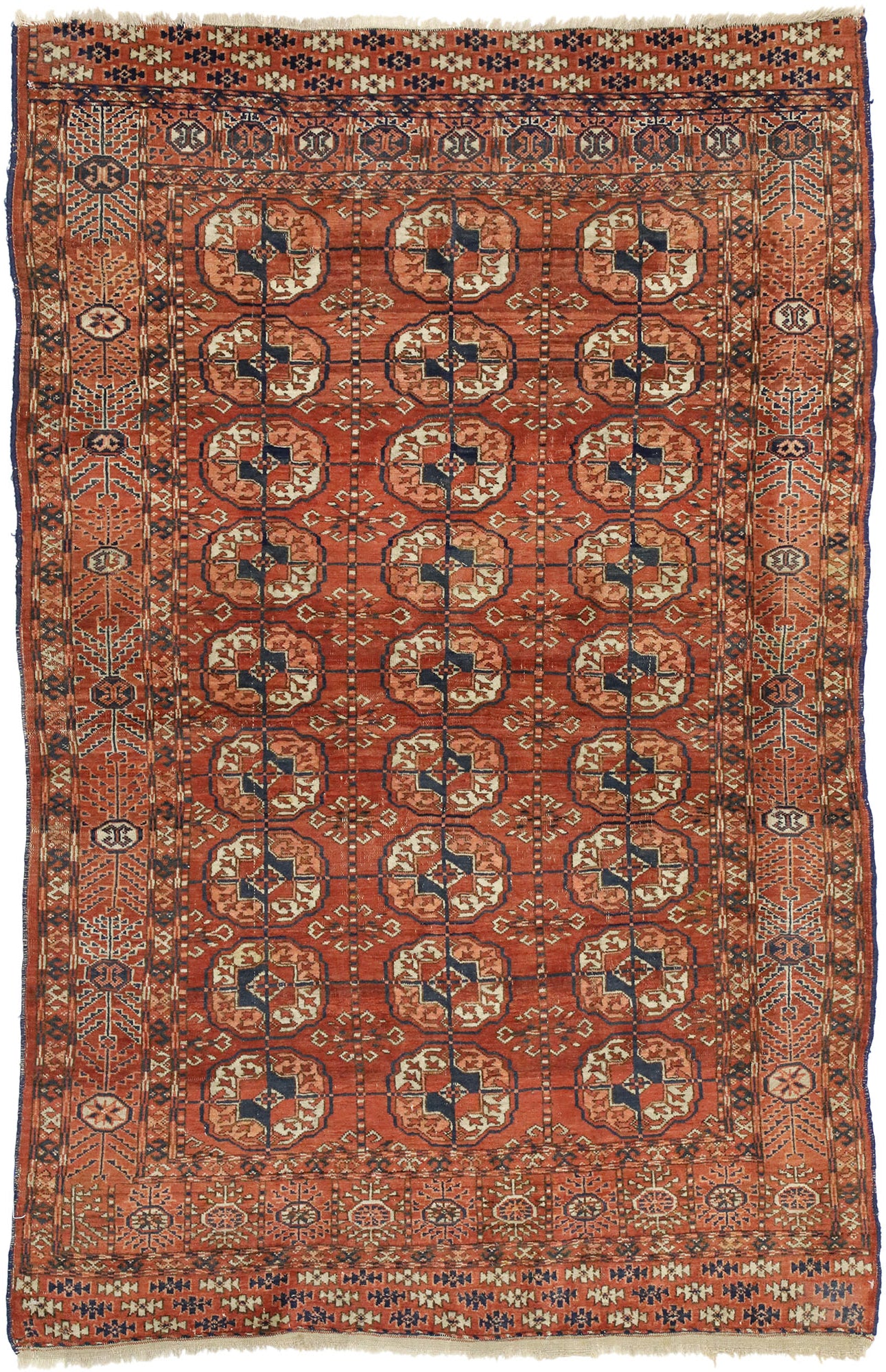 4 x 6 Antique Turkoman Tekke Rug 73274