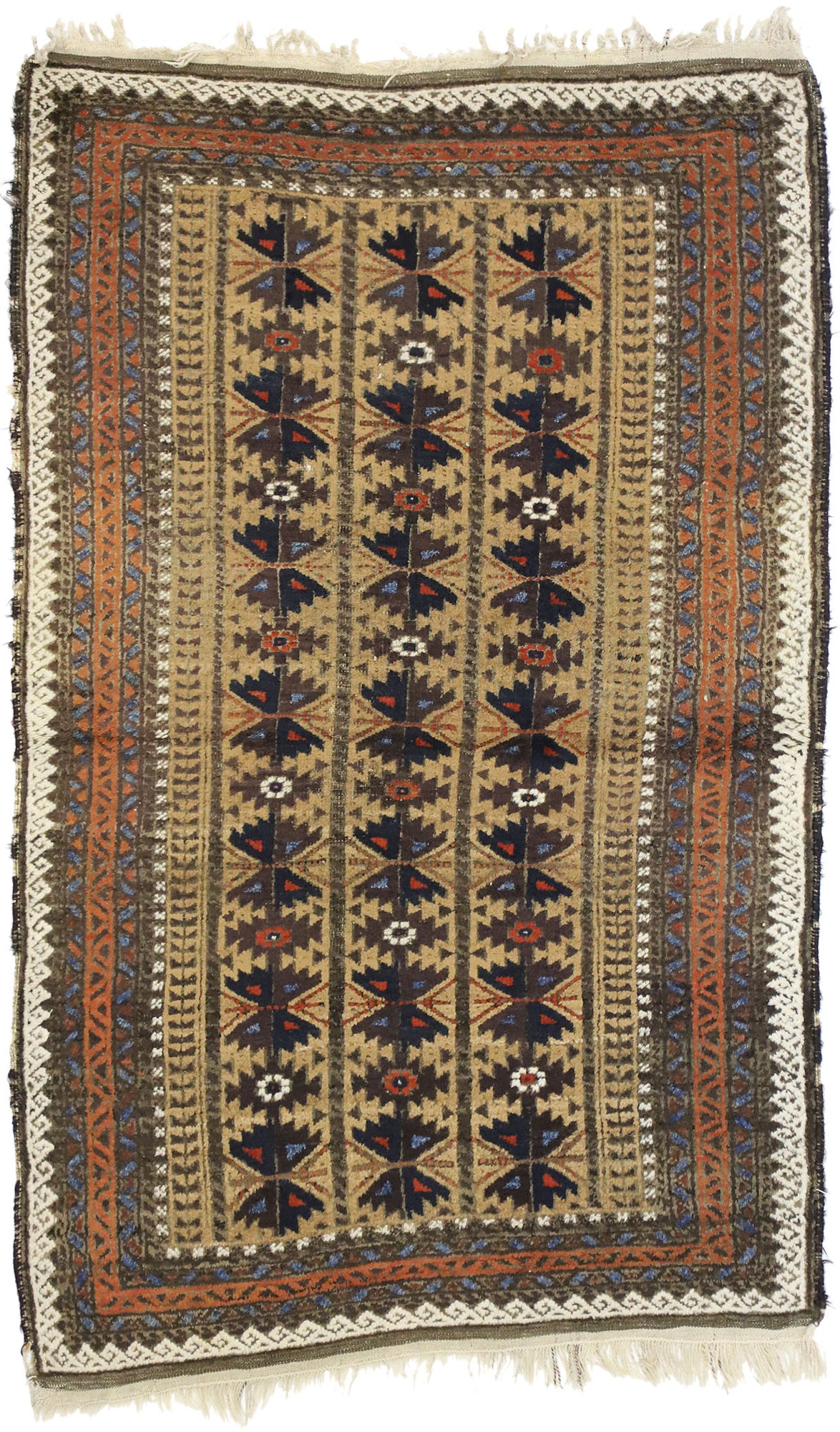 3 x 5 Antique Persian Baluch Rug 73279