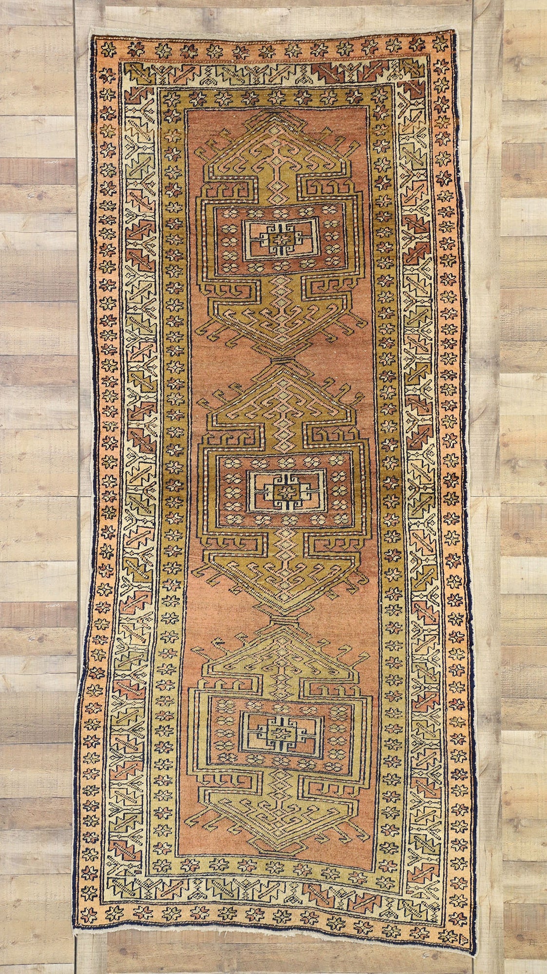 4 x 9 Antique Caucasian Kazak Rug 73291
