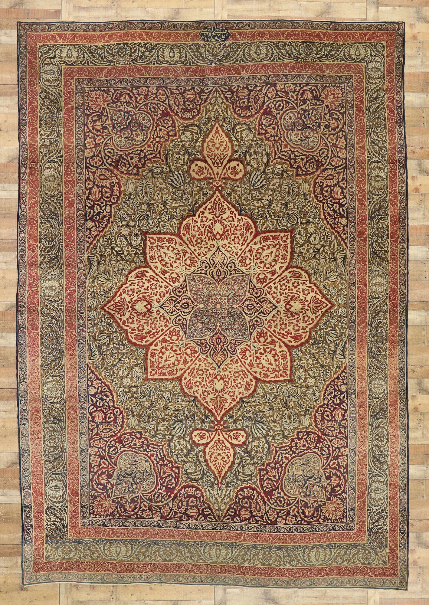10 x 15 Antique Persian Kermanshah Rug 73364