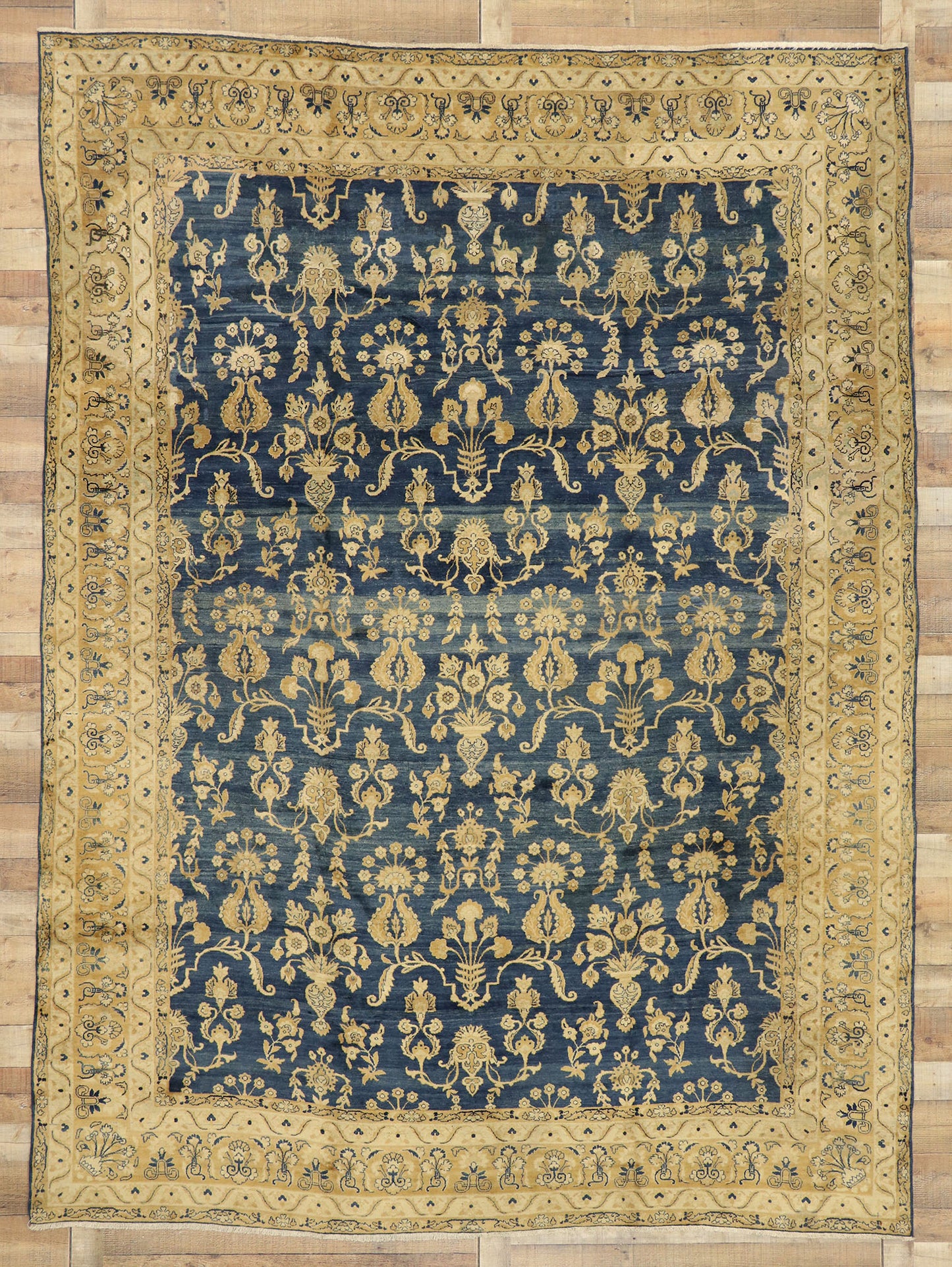 9 x 12 Antique Persian Kerman Rug 73375