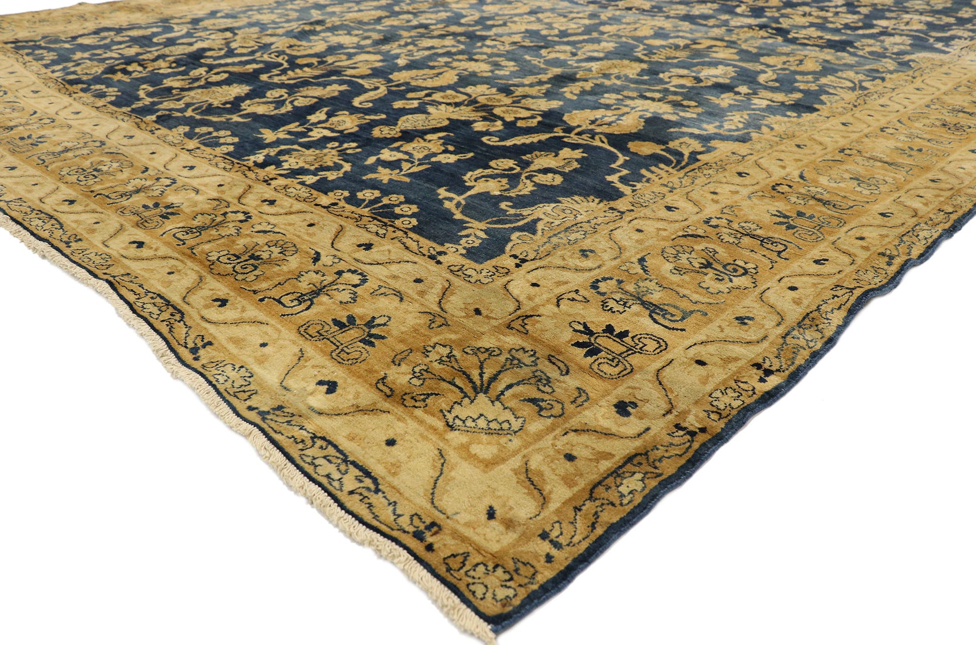 9 x 12 Antique Persian Kerman Rug 73375