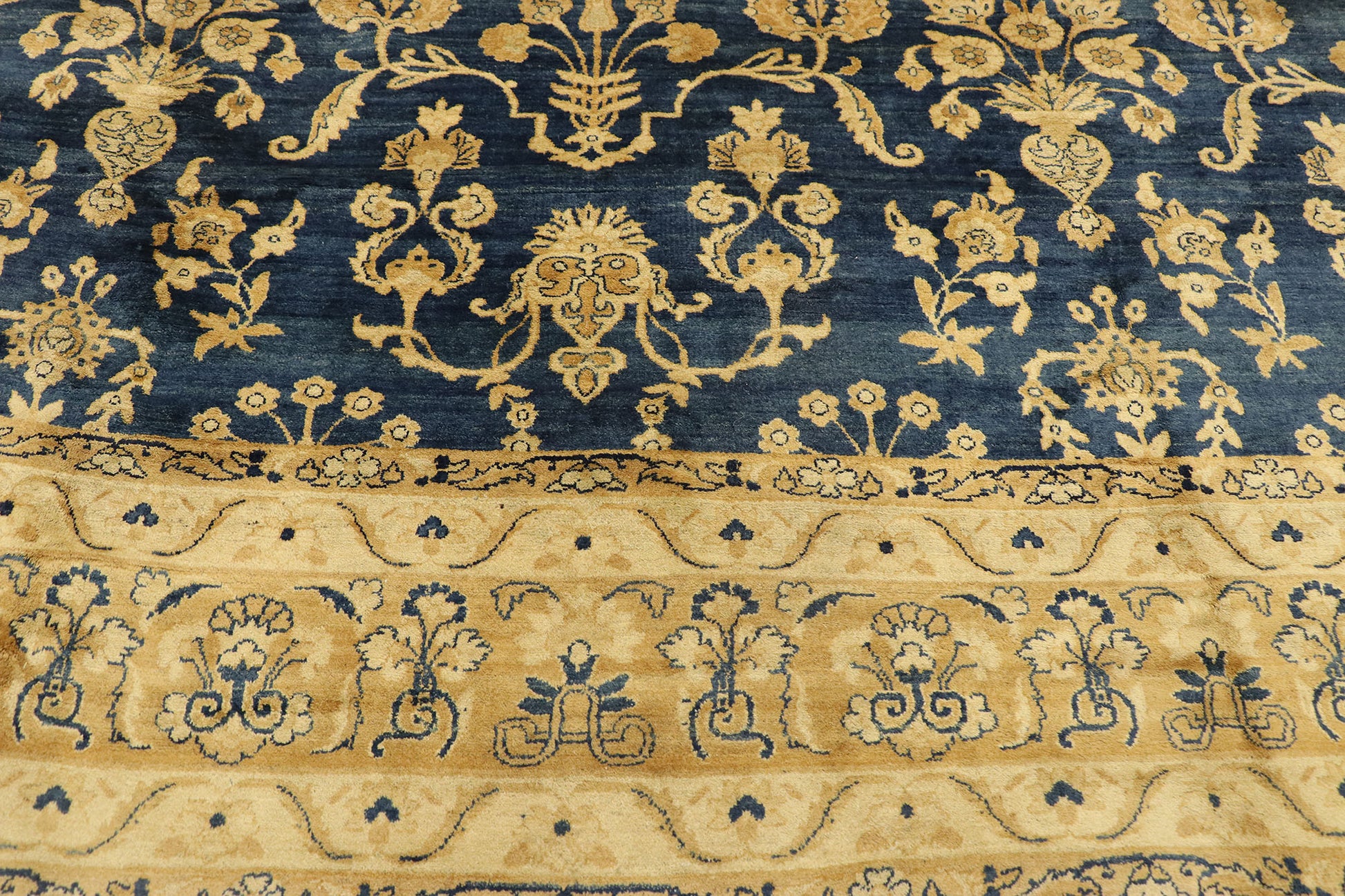 9 x 12 Antique Persian Kerman Rug 73375