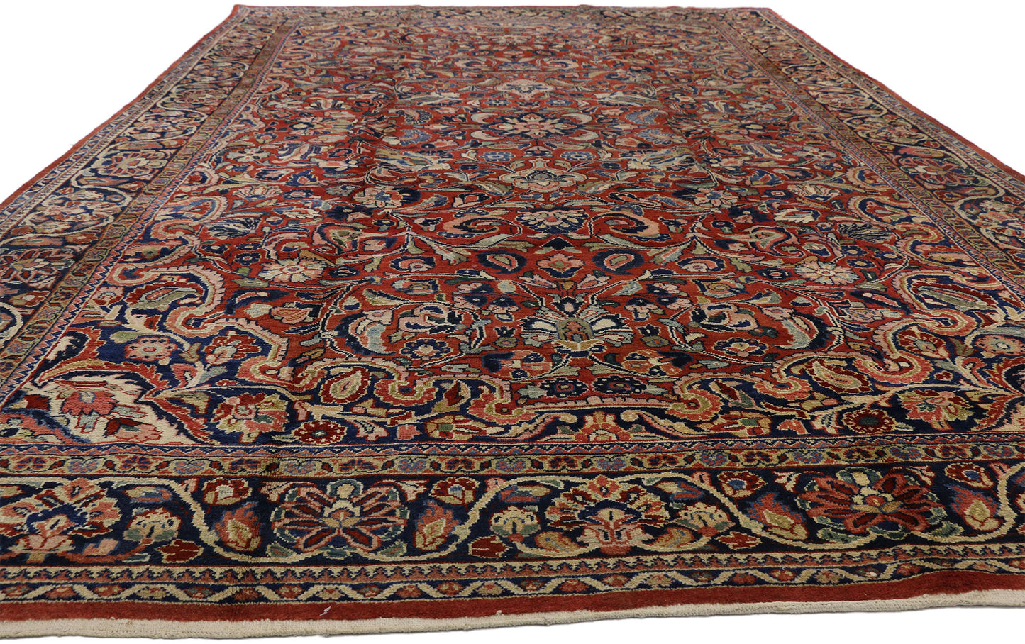 9 x 14 Antique Persian Mahal Rug 73385