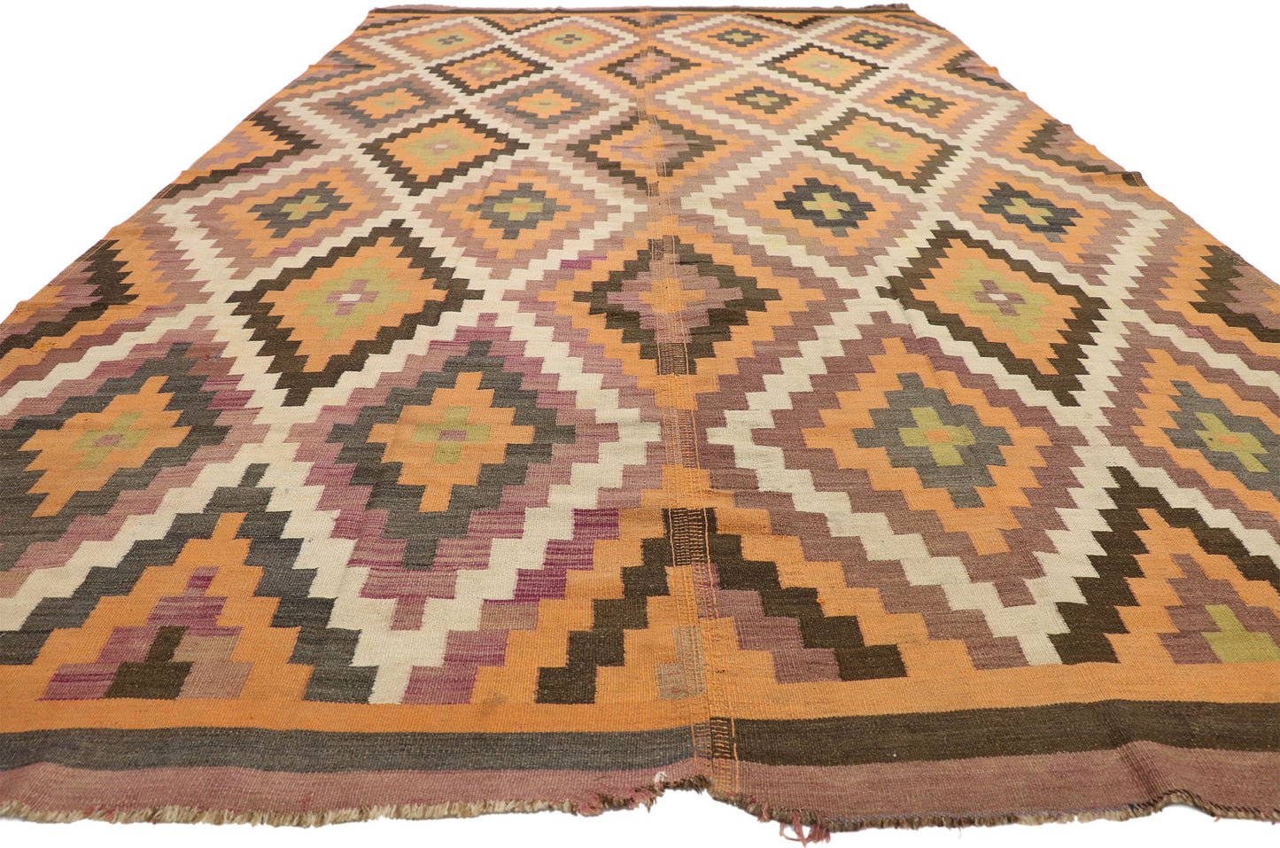 8 x 15 Antique Turkish Kilim Rug 73394