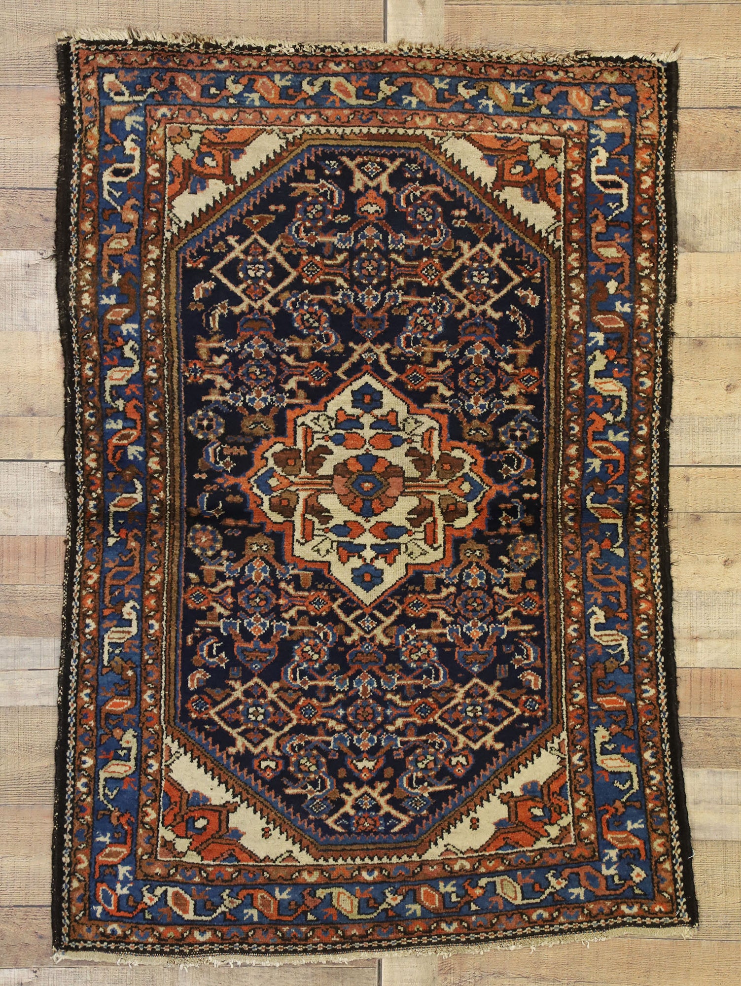 3 x 5 Antique Persian Bakhtiari Rug 73432