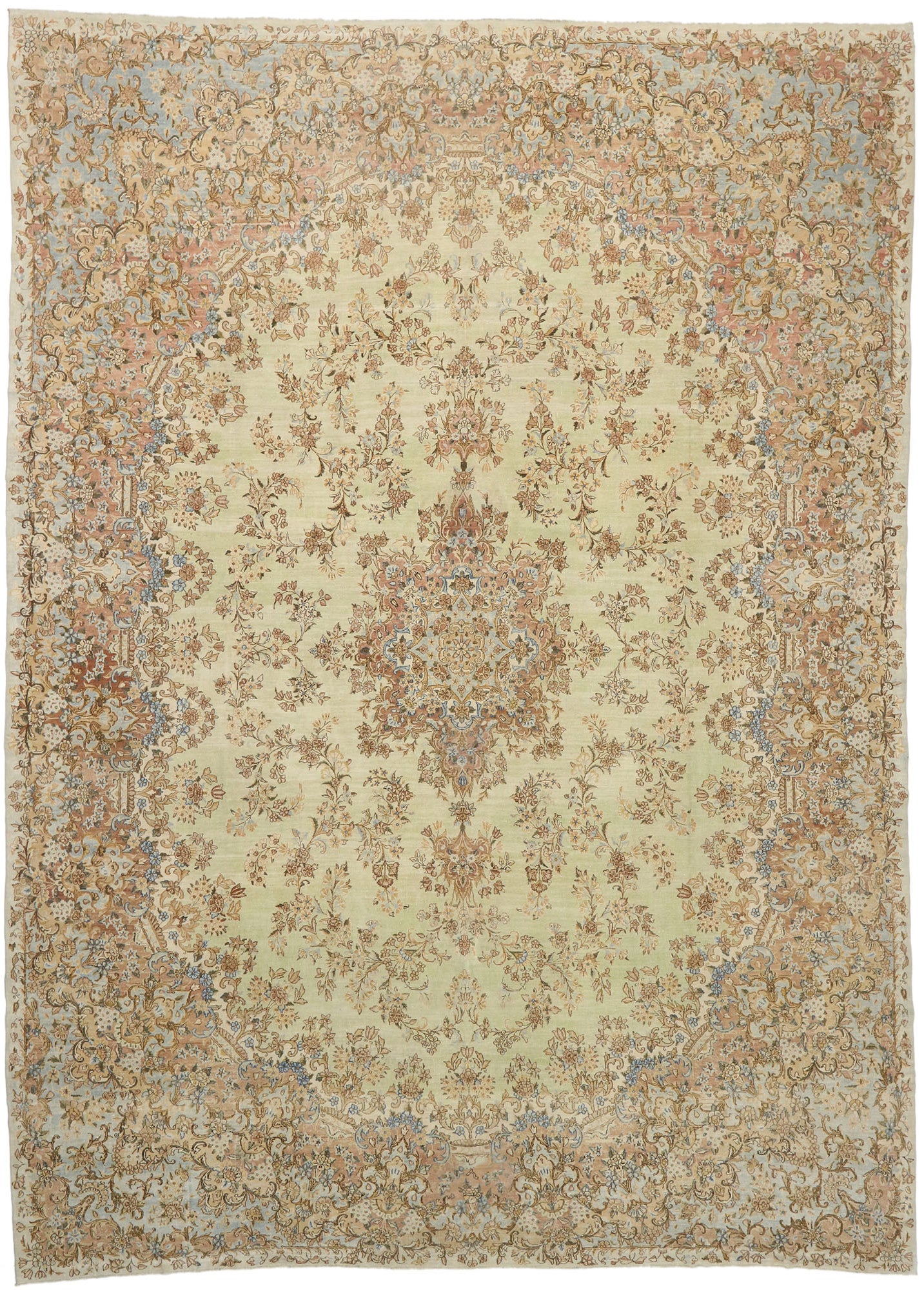 12 x 17 Antique Persian Kerman Rug 73493