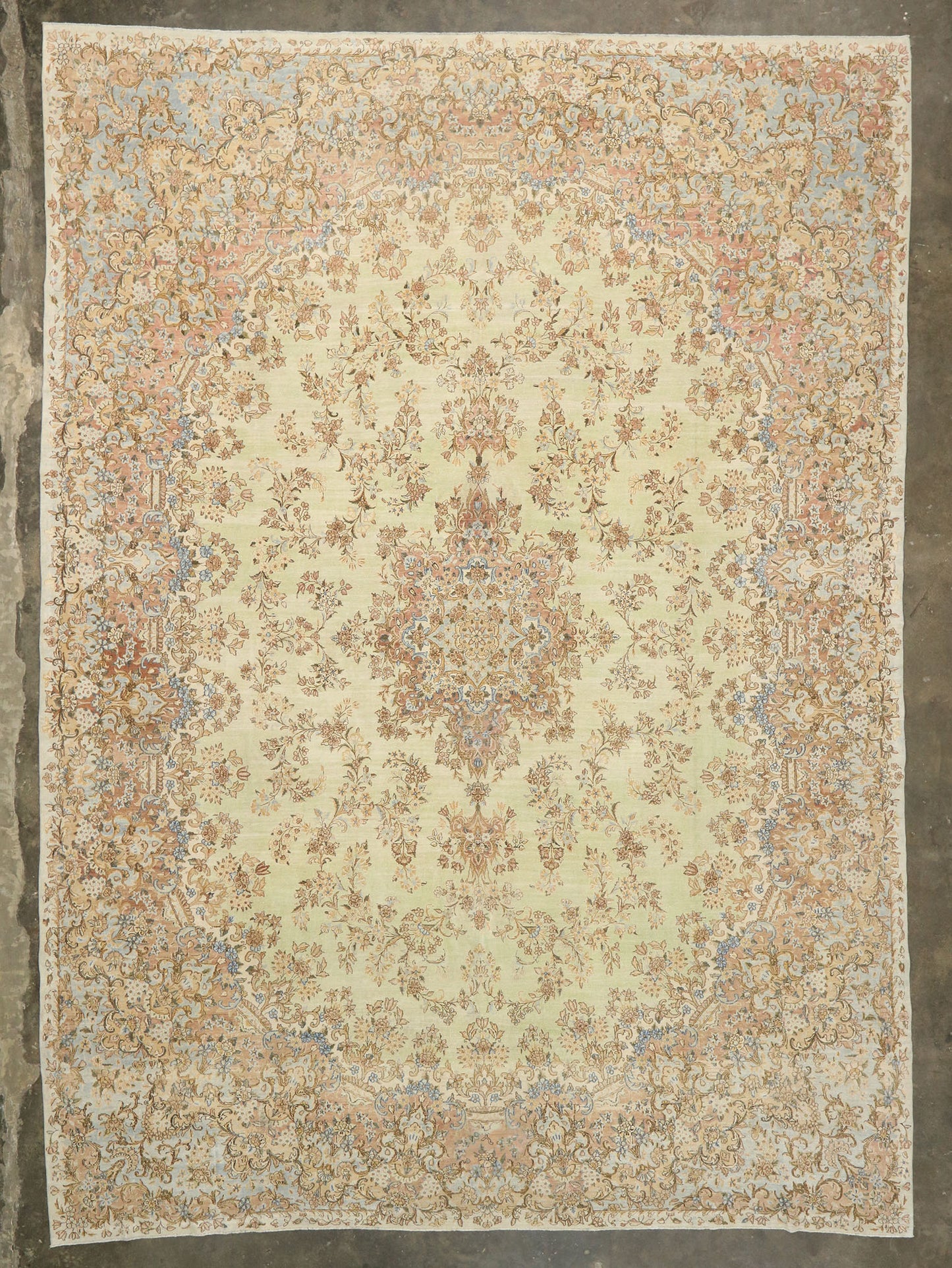 12 x 17 Antique Persian Kerman Rug 73493