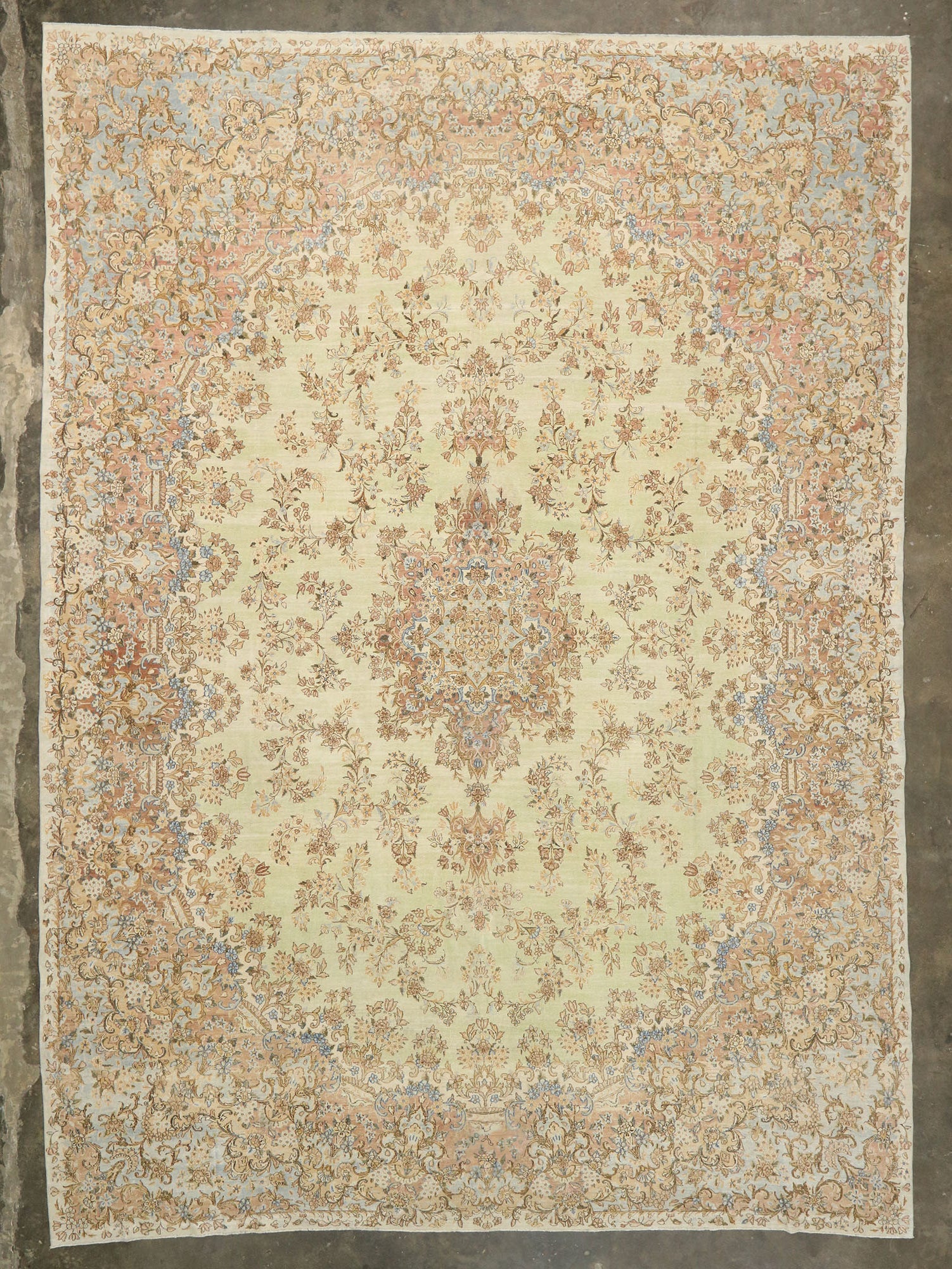 12 x 17 Antique Persian Kerman Rug 73493
