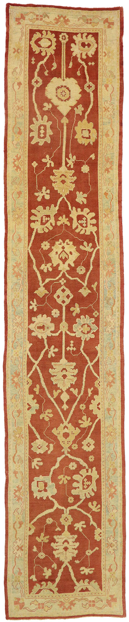 4 x 21 Antique Turkish Oushak Rug 73535