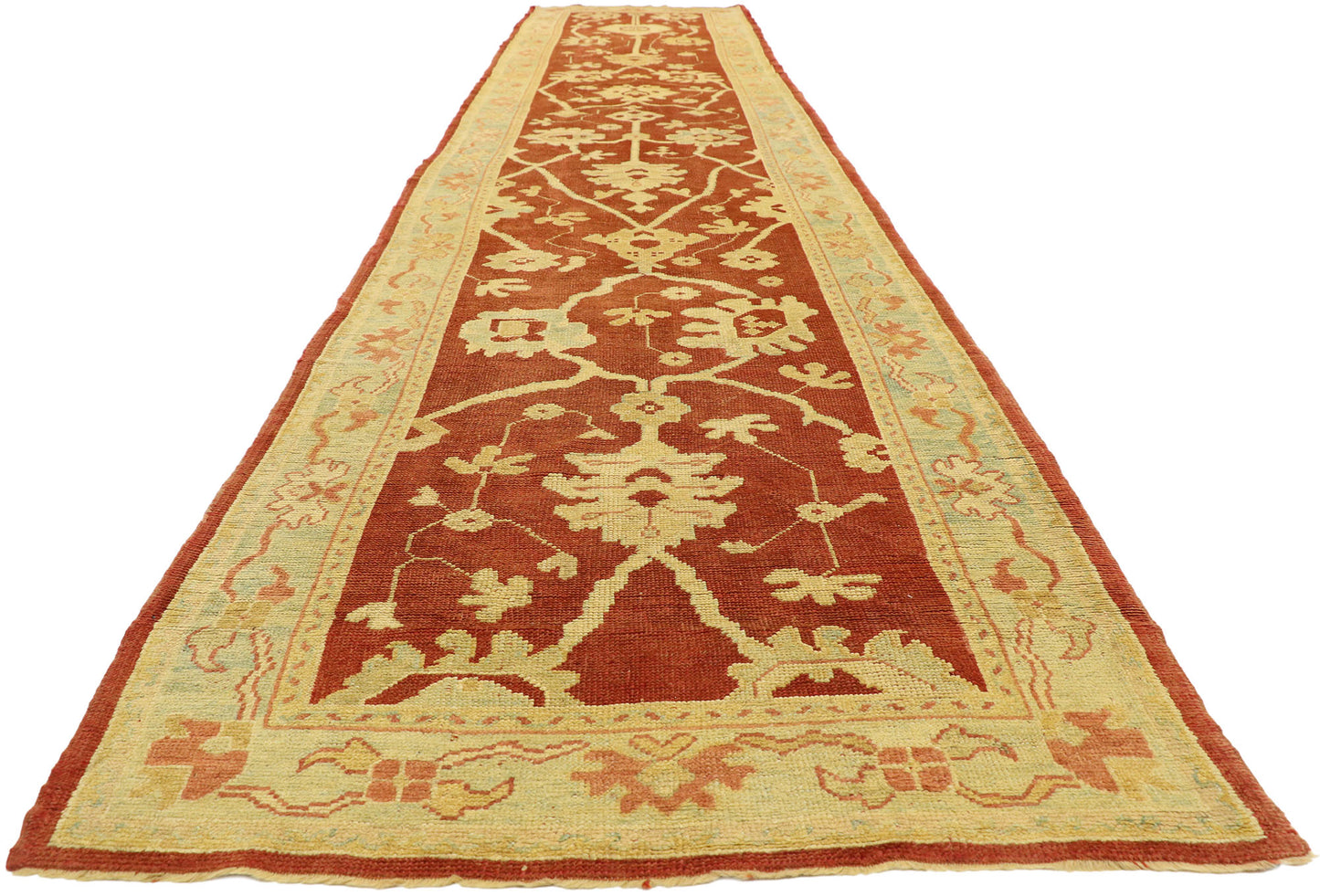 4 x 21 Antique Turkish Oushak Rug 73535