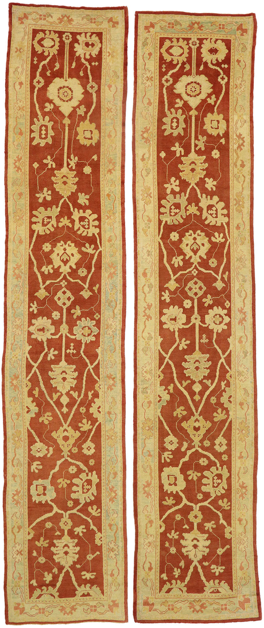 4 x 21 Antique Turkish Oushak Rug 73535