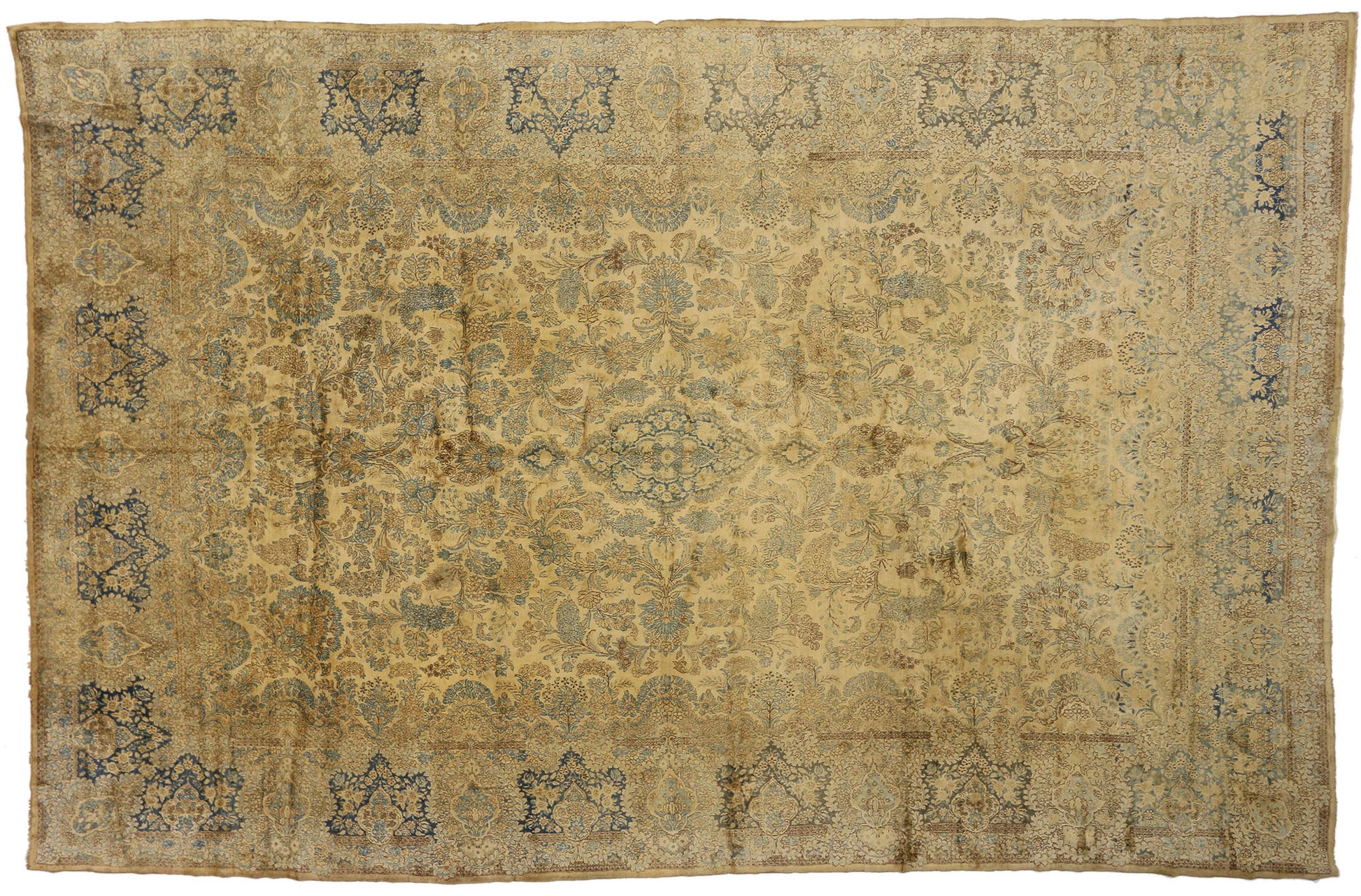 12 x 18 Antique Persian Kerman Rug 73654