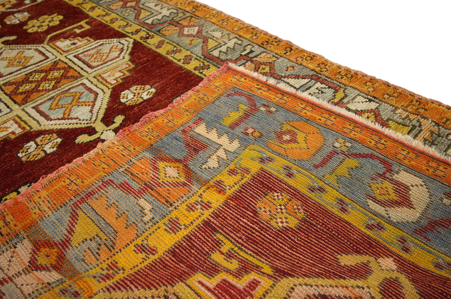 3 x 9 Vintage Turkish Oushak Rug 73673