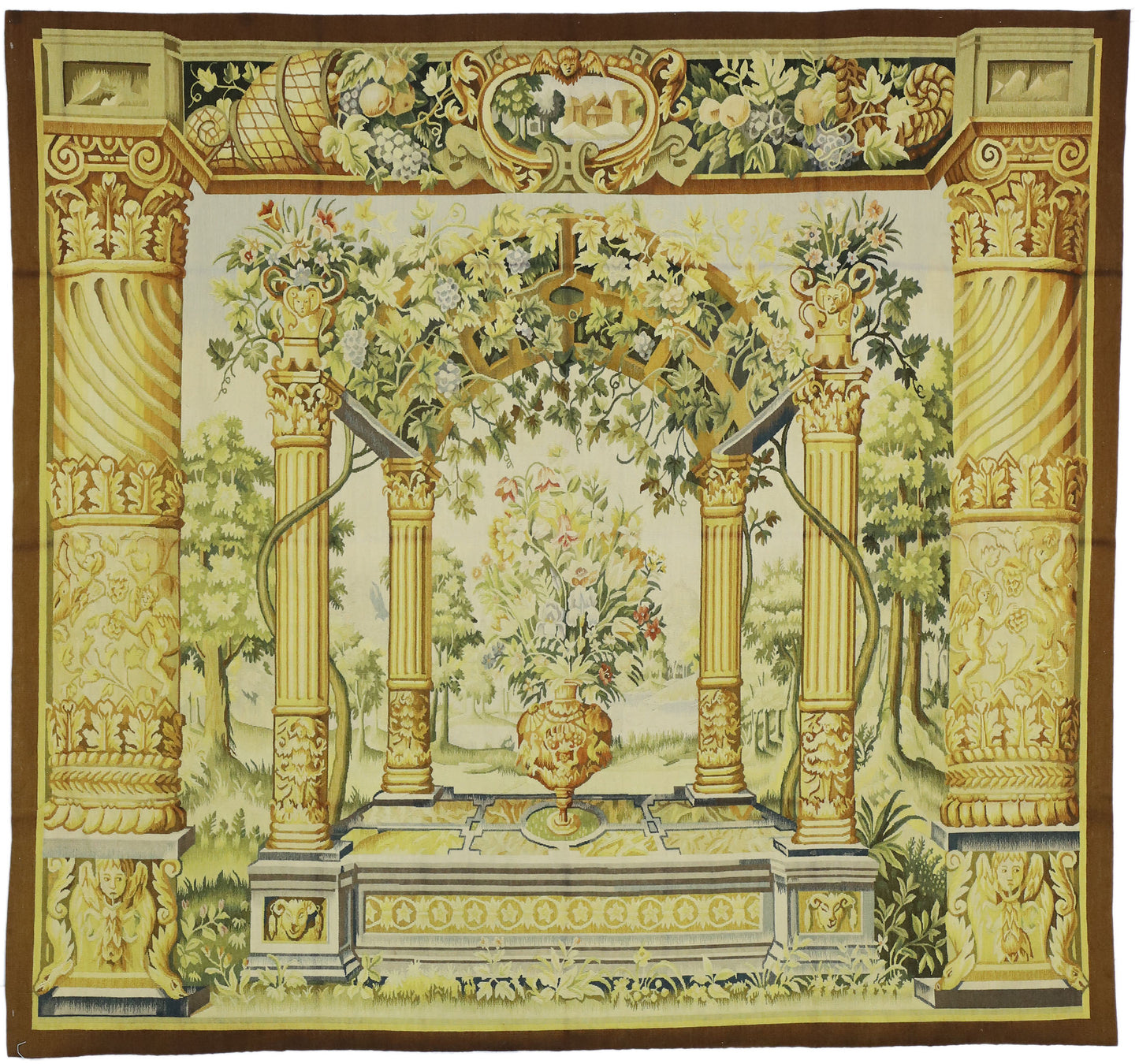 5 x 6 Flemish Reproduction Garden Tapestry 73698