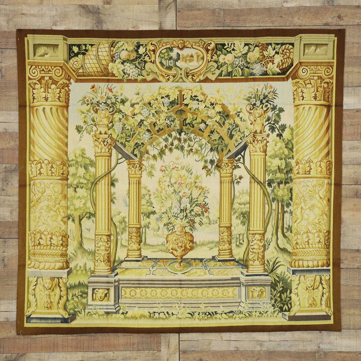 5 x 6 Flemish Reproduction Garden Tapestry 73698