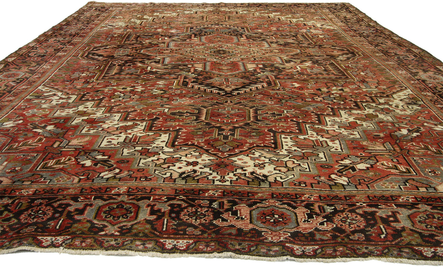 10 x 13 Vintage Persian Heriz Rug 73720