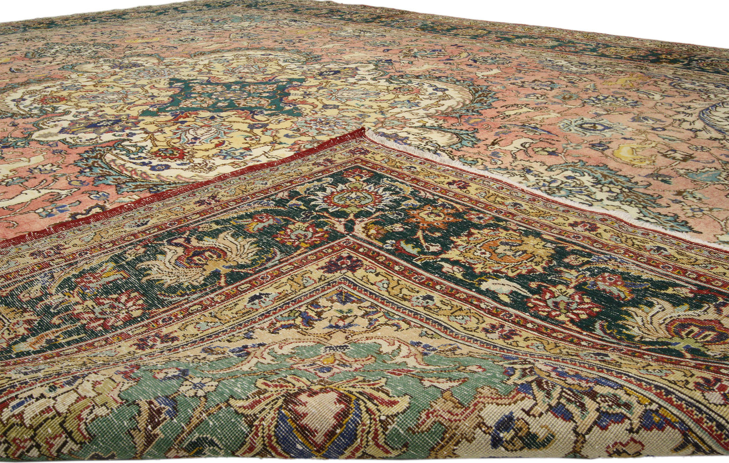 10 x 13 Vintage Tabriz Rug 73734