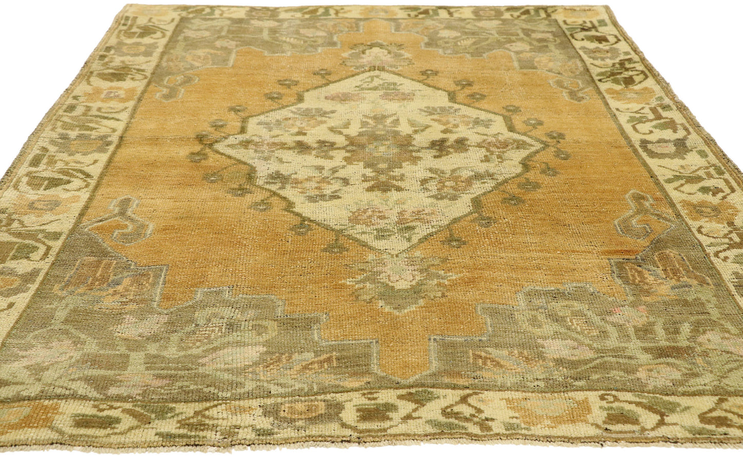5 x 6 Vintage Turkish Oushak Rug 73772