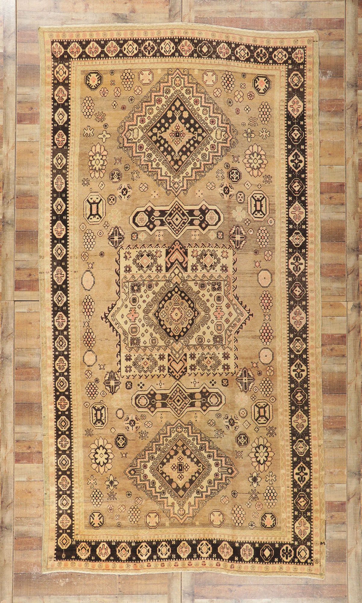 7 x 13 Antique Turkestan Khotan Rug 73806