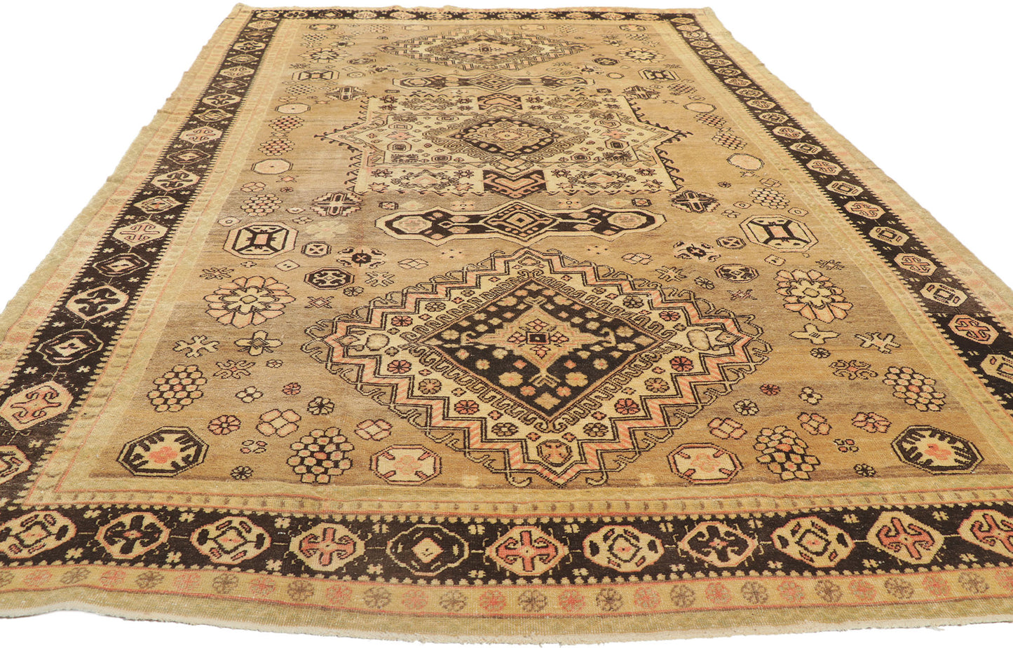 7 x 13 Antique Turkestan Khotan Rug 73806