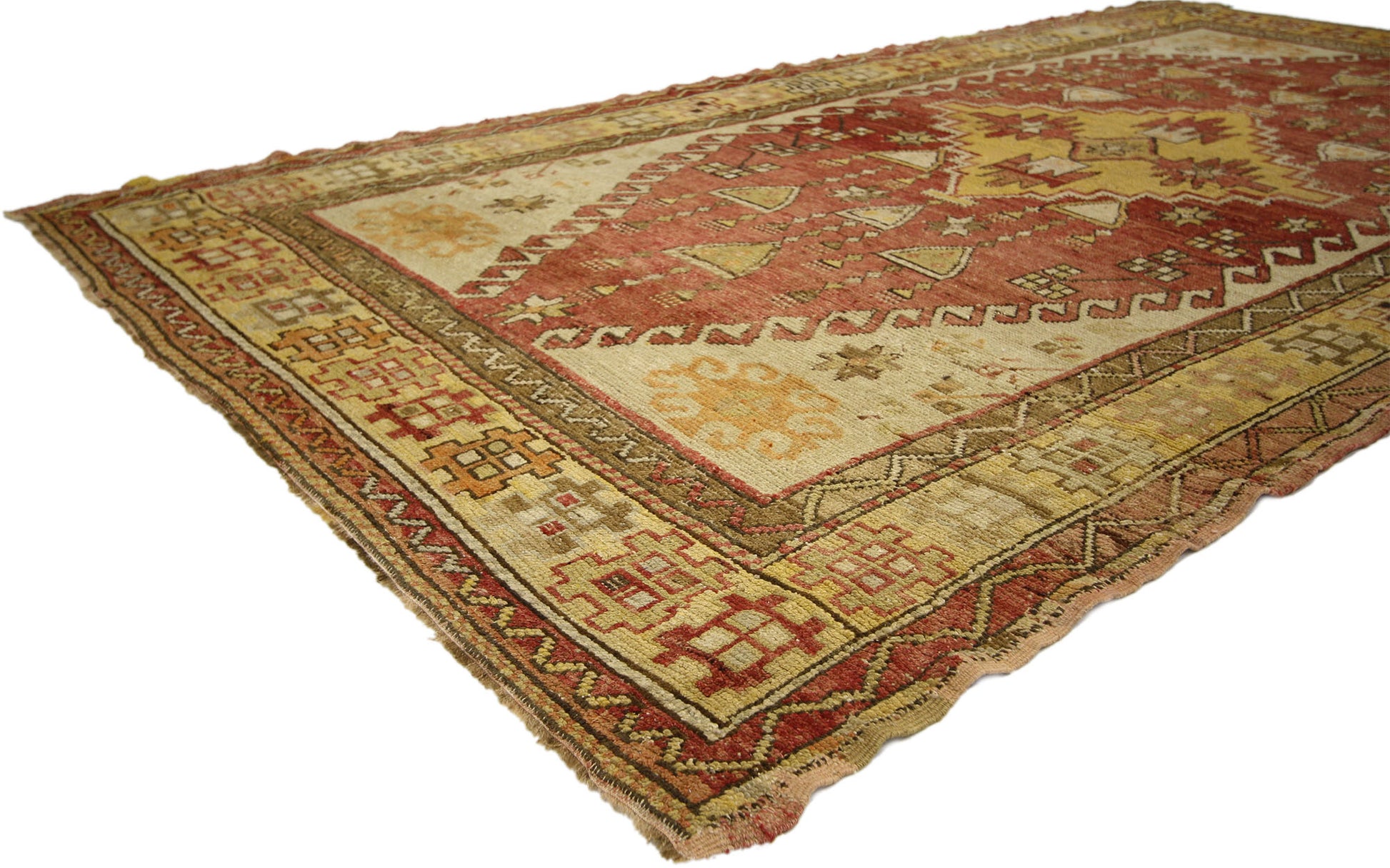6 x 10 Vintage Turkish Oushak Rug 73937