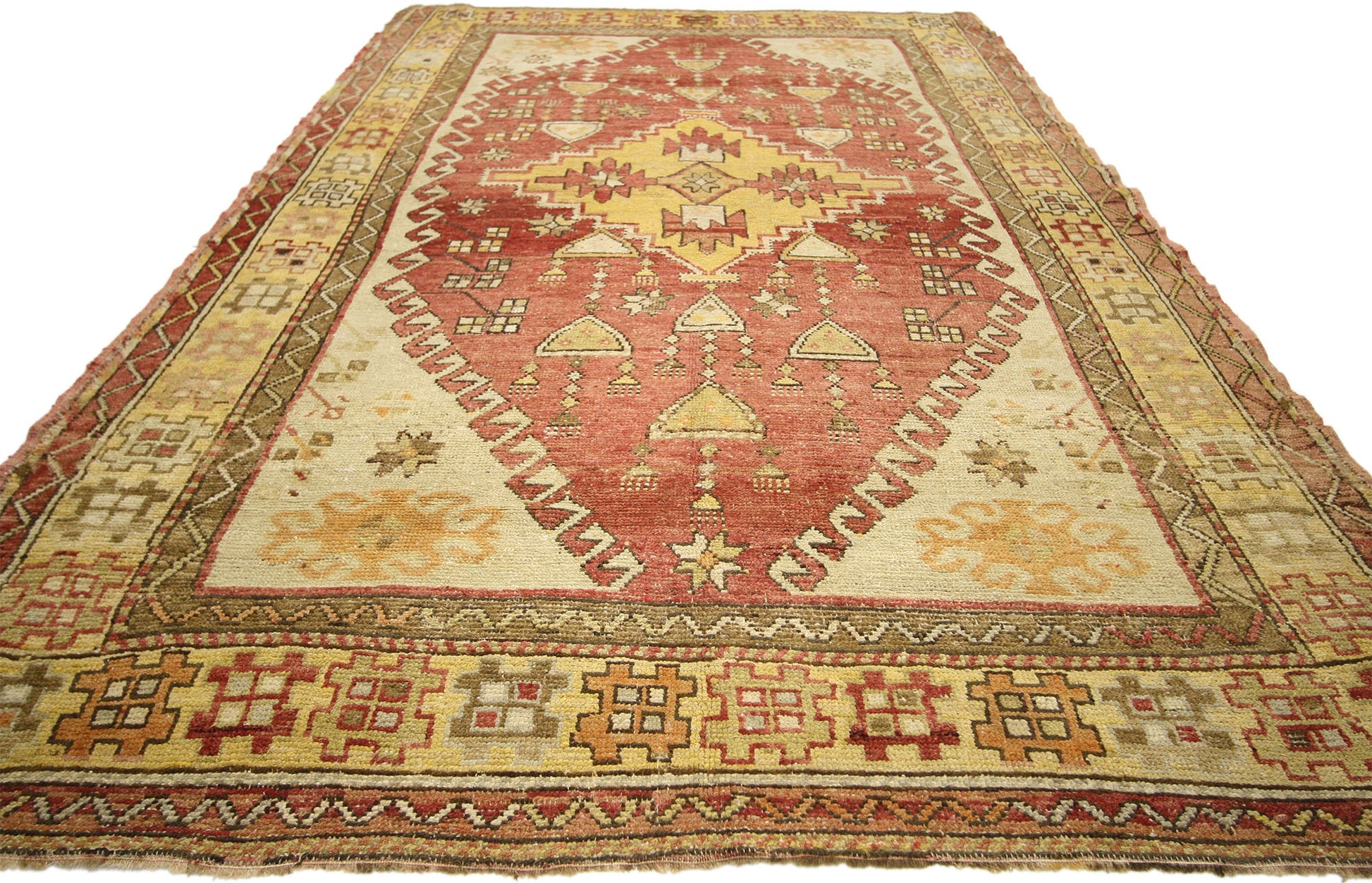 6 x 10 Vintage Turkish Oushak Rug 73937