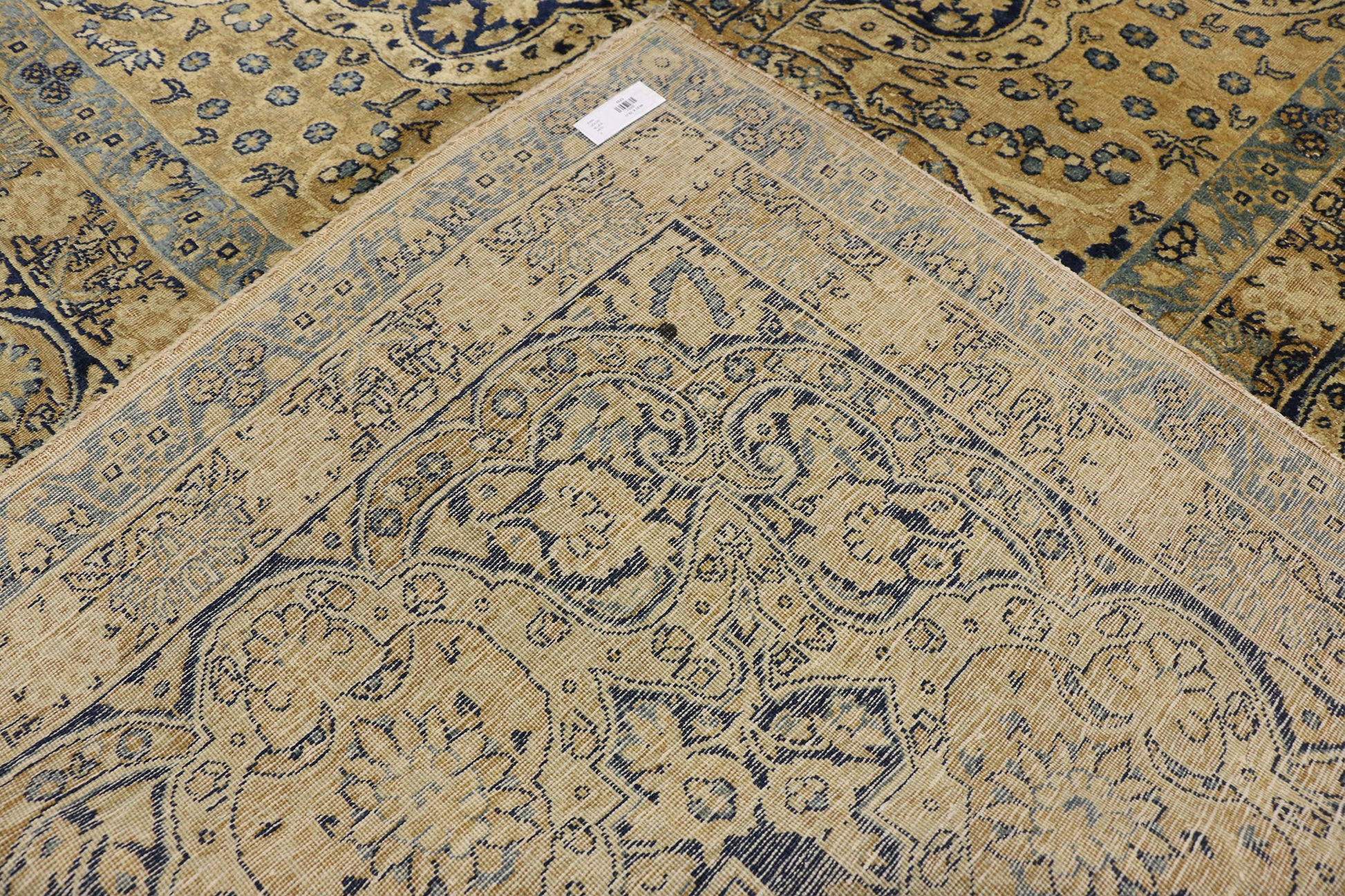 11 x 16 Antique Persian Yazd Rug 73956