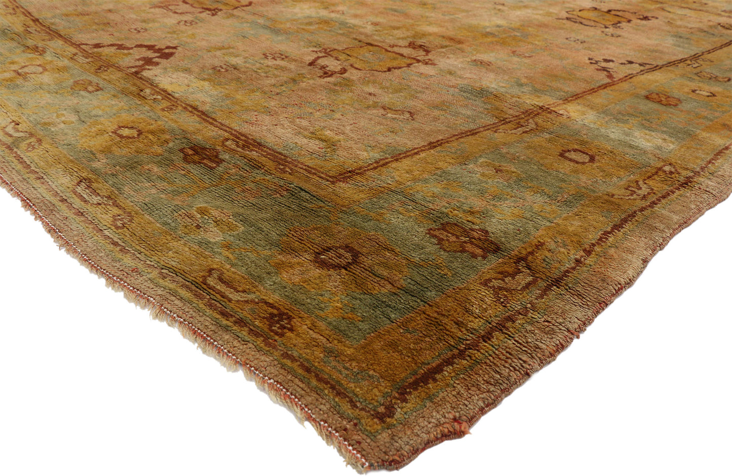 9 x 12 Antique Turkish Oushak Rug 73987