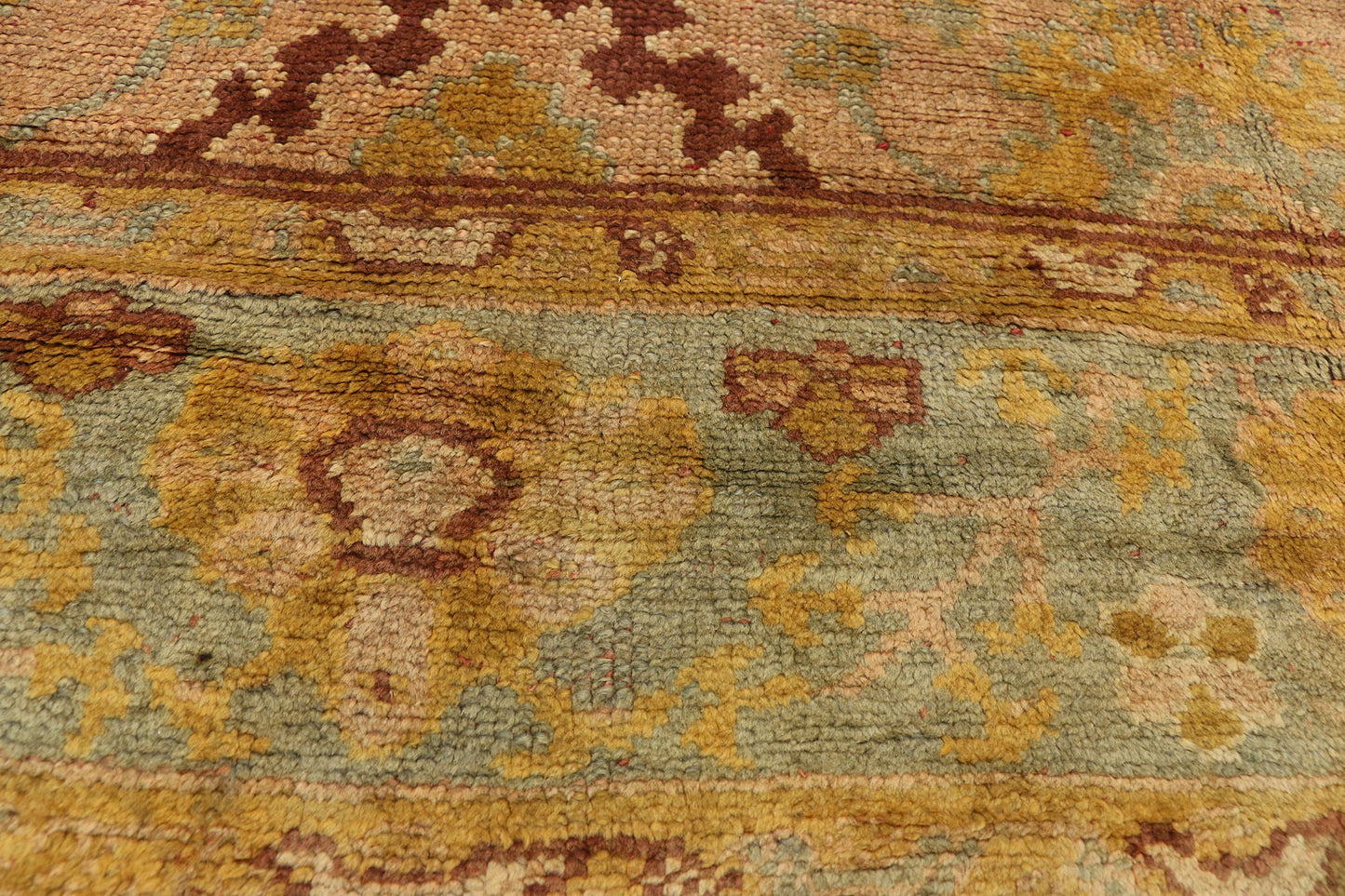 9 x 12 Antique Turkish Oushak Rug 73987