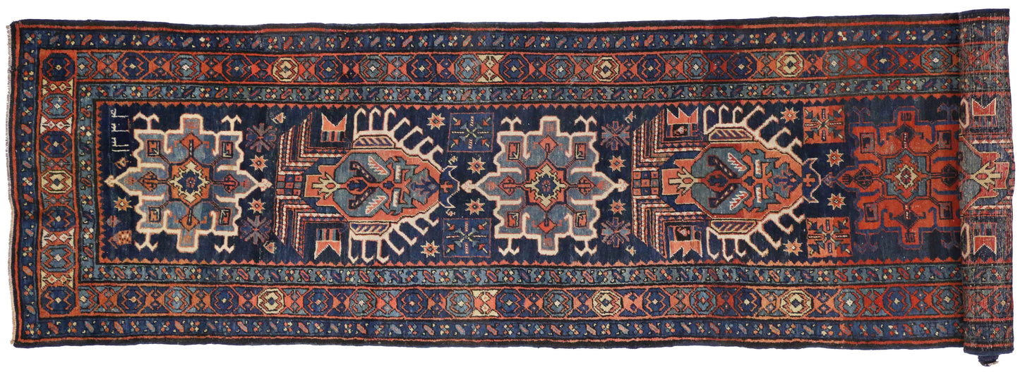 3 x 19 Antique Persian Heriz Runner 73997