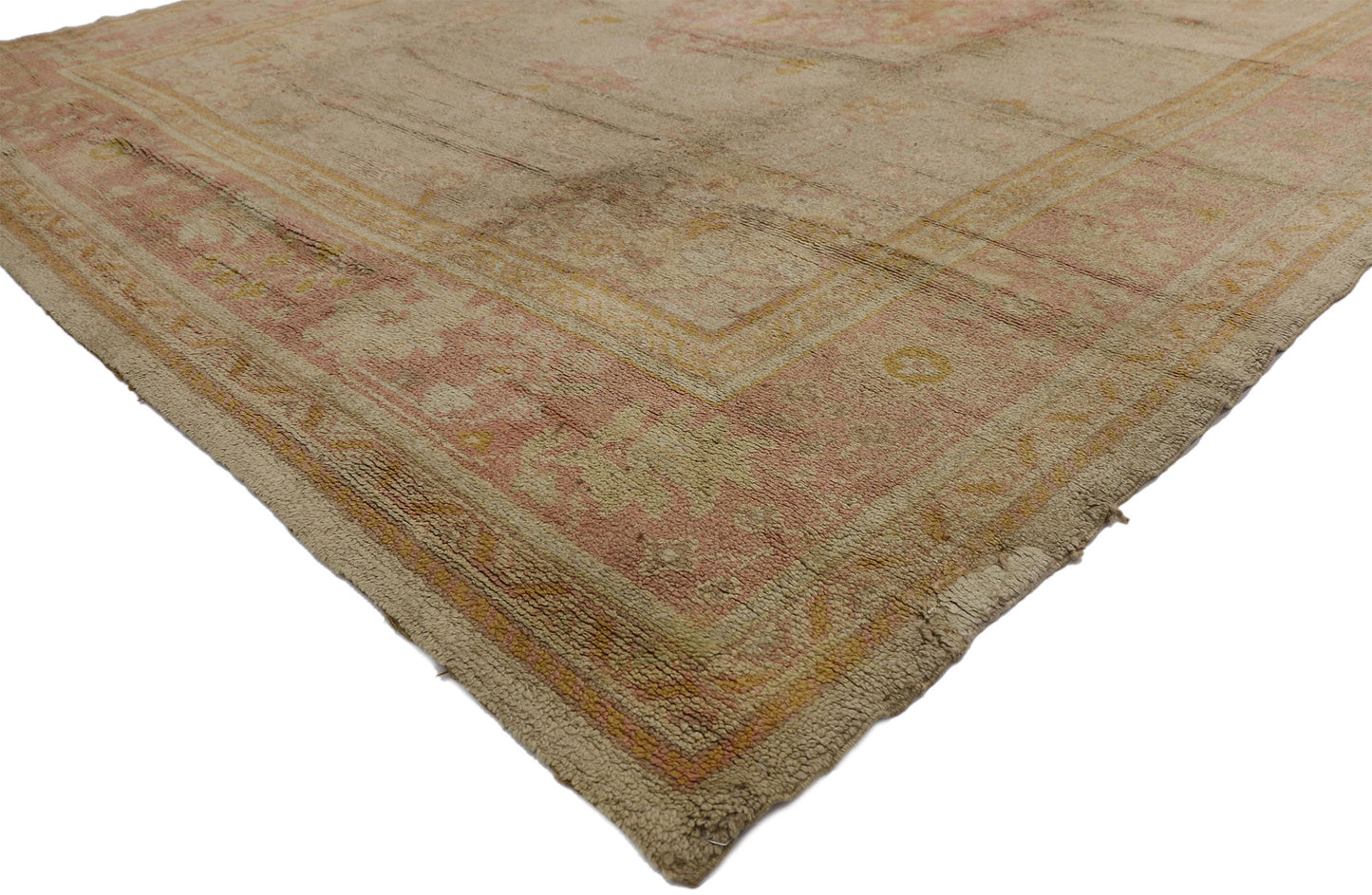10 x 13 Antique European Oushak Rug 74018