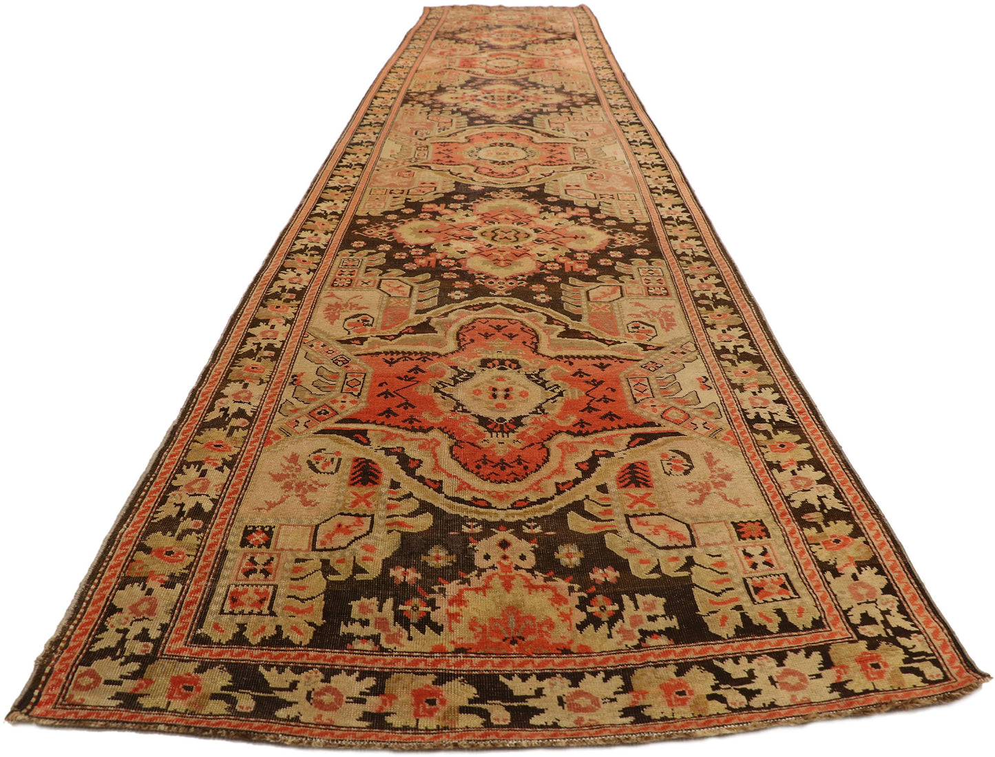 4 x 20 Antique Caucasian Karabagh Rug 74034
