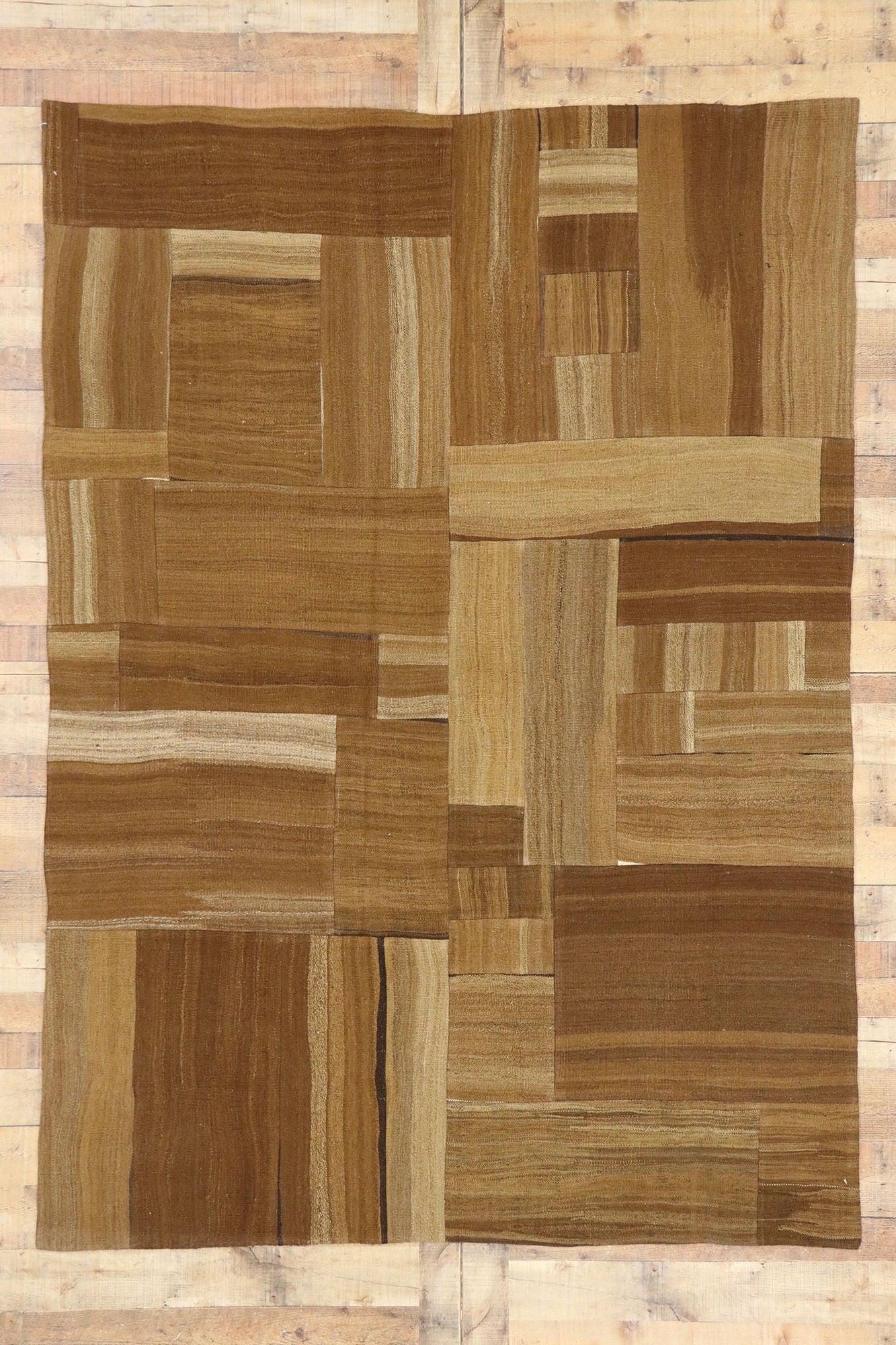 6 x 9 Vintage Turkish Patchwork Rug 74084