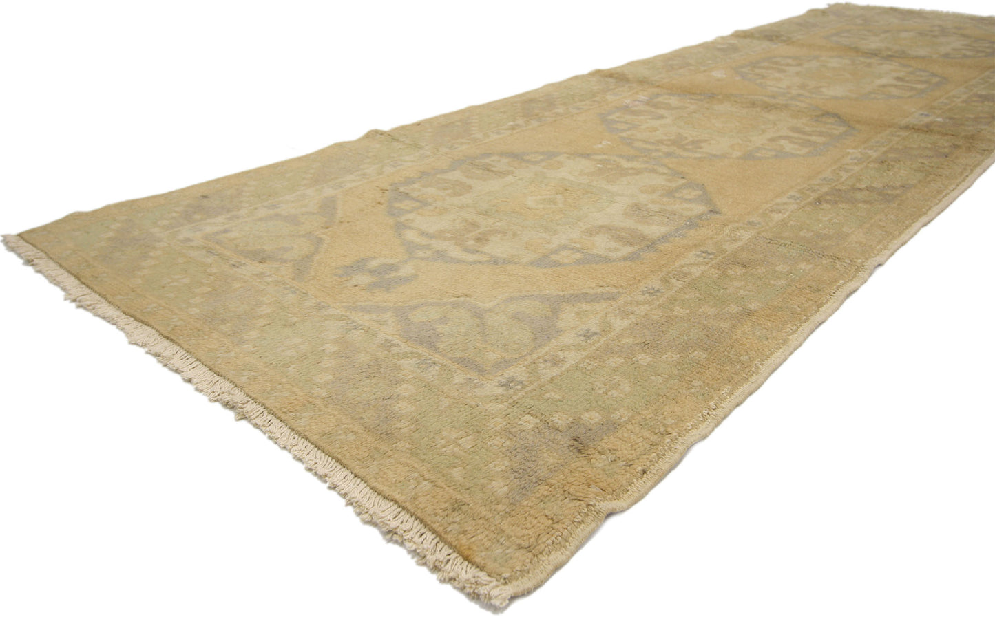 3 x 9 Vintage Turkish Oushak Rug 74127